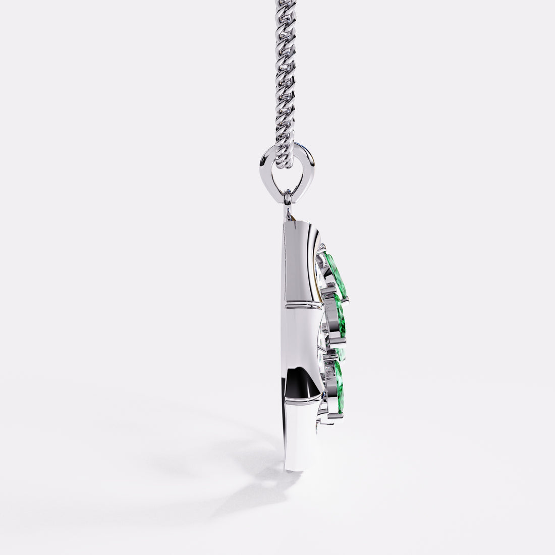 Moss Dew Diamond Pendant in 925 Silver