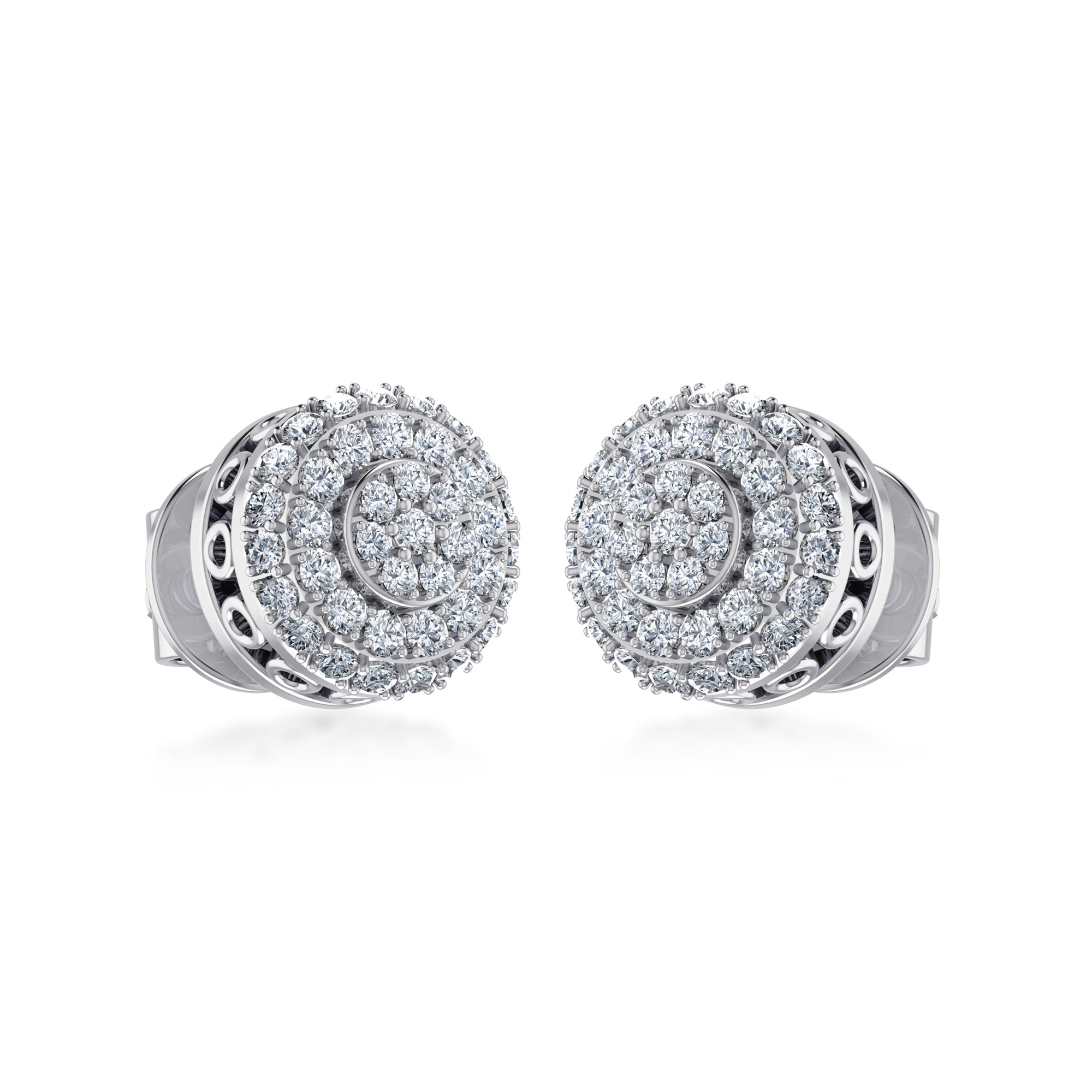 Multi-Halo Lab Grown Diamond Earrings 6