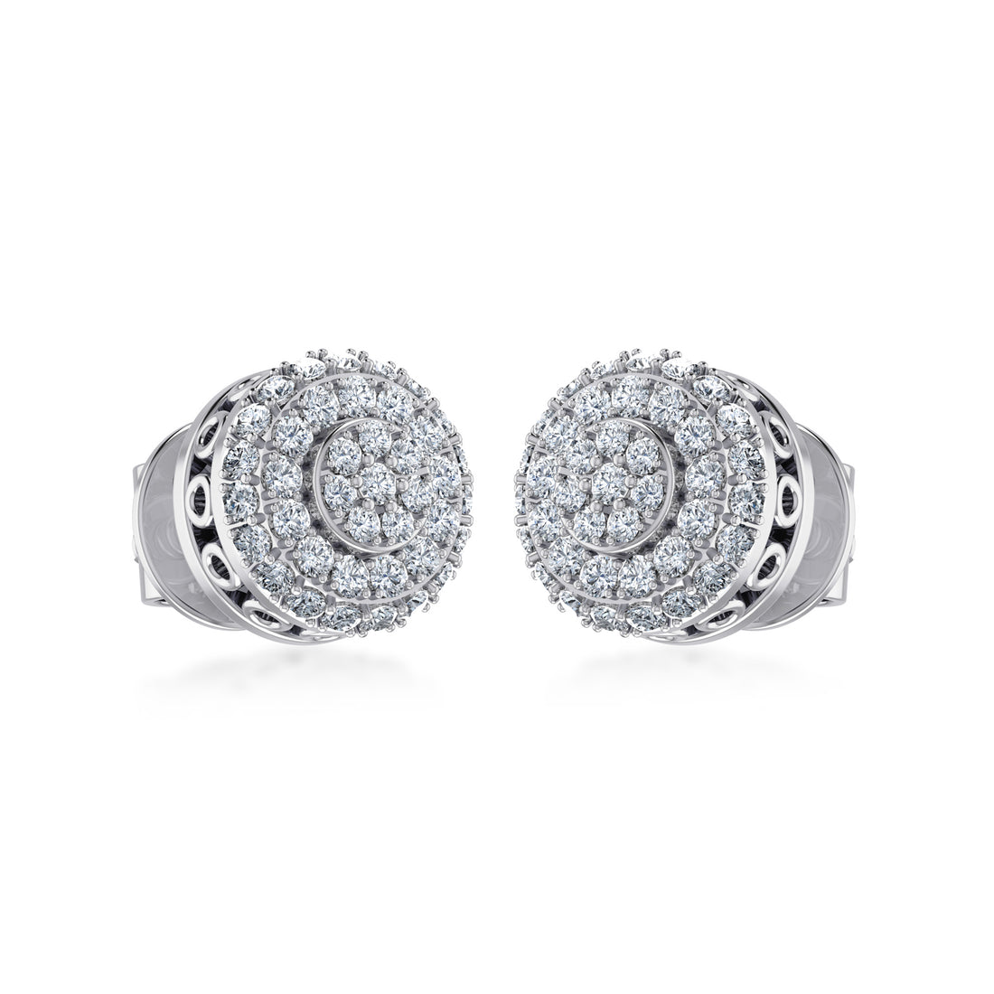 Multi-Halo Lab Grown Diamond Earrings 6
