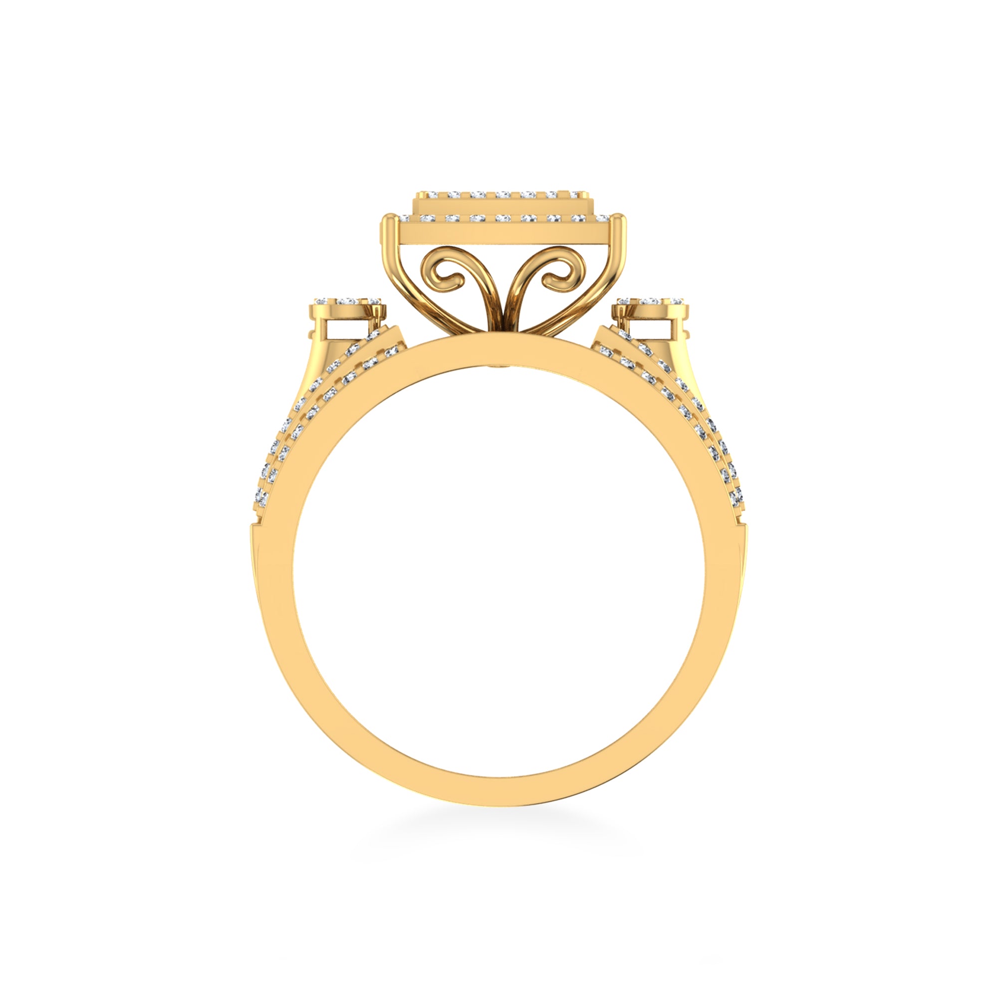  Multi-Row Pave Lab Diamond Ring 3