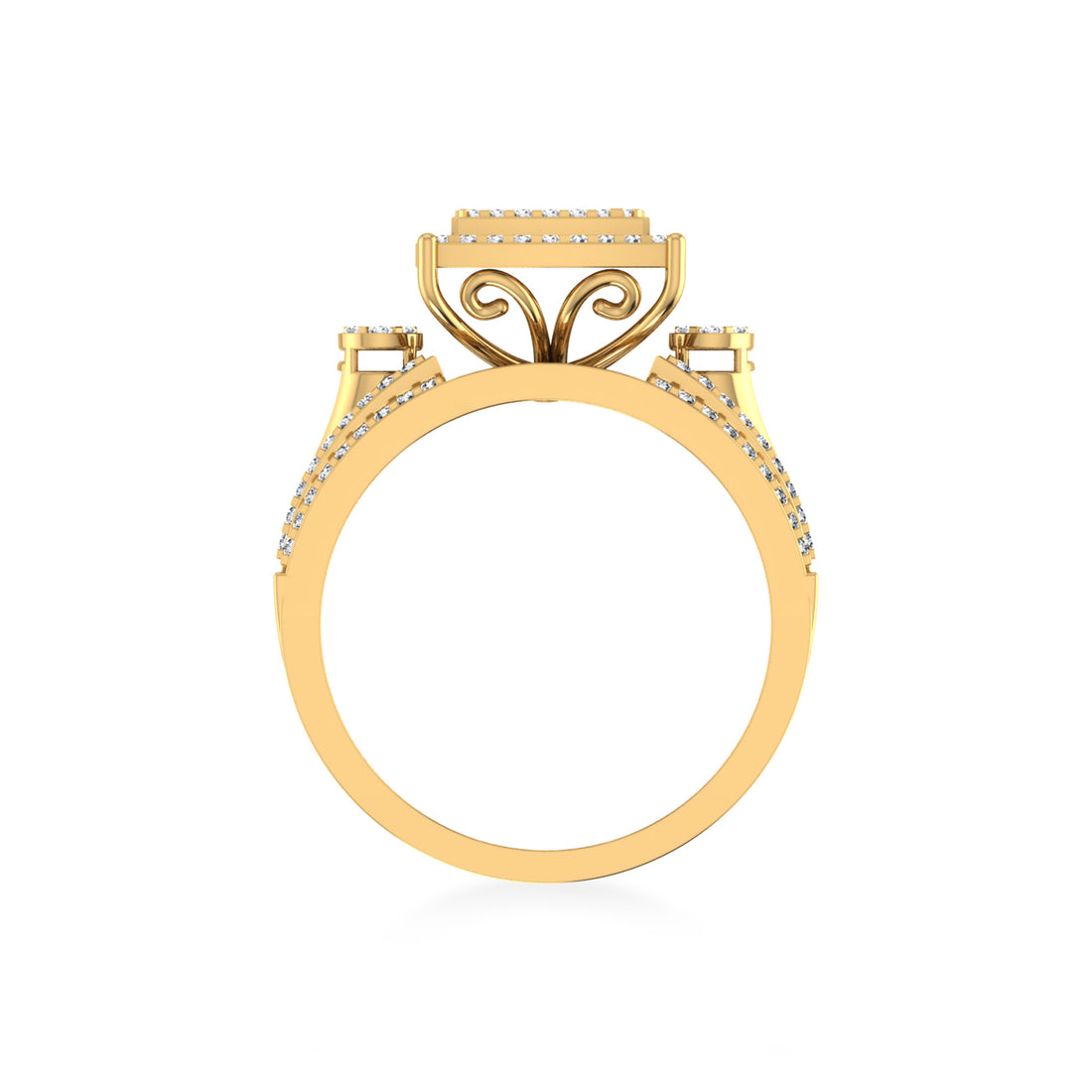  Multi-Row Pave Lab Diamond Ring 3