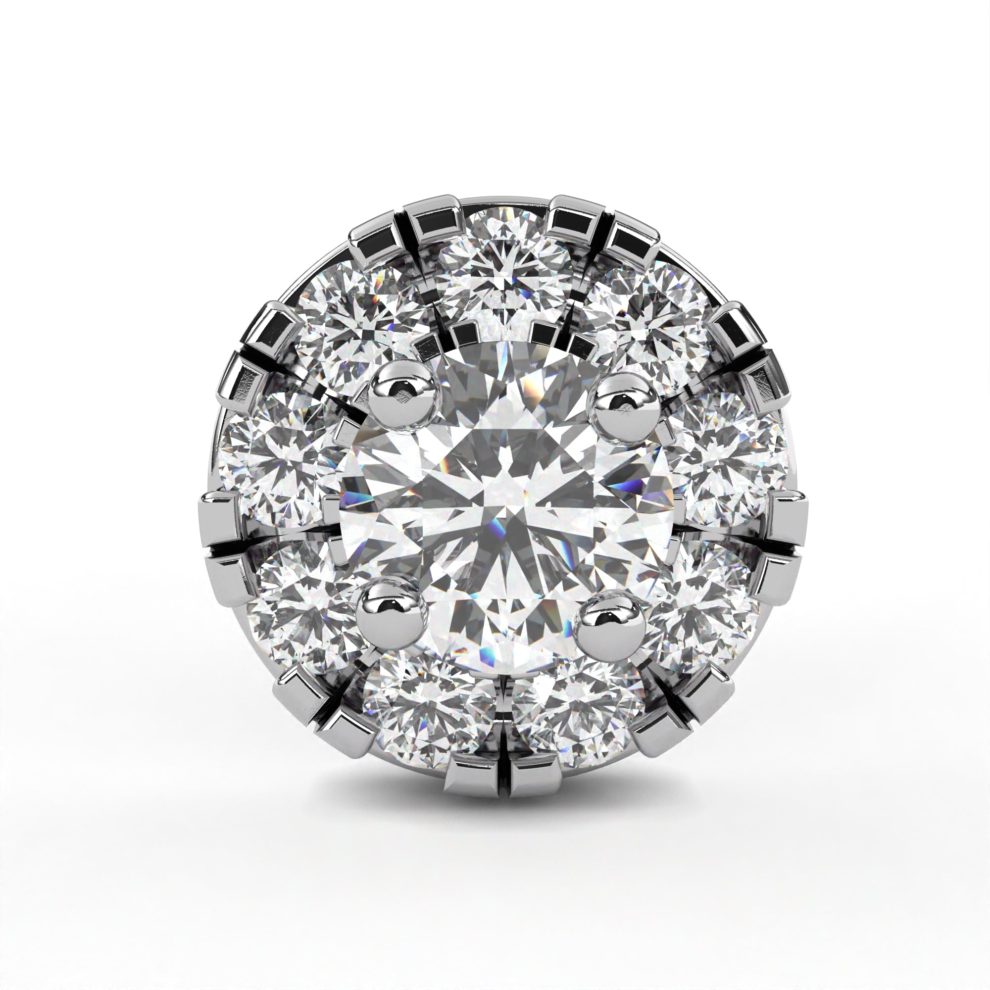 Mystic Glam Diamond Stud Earrings