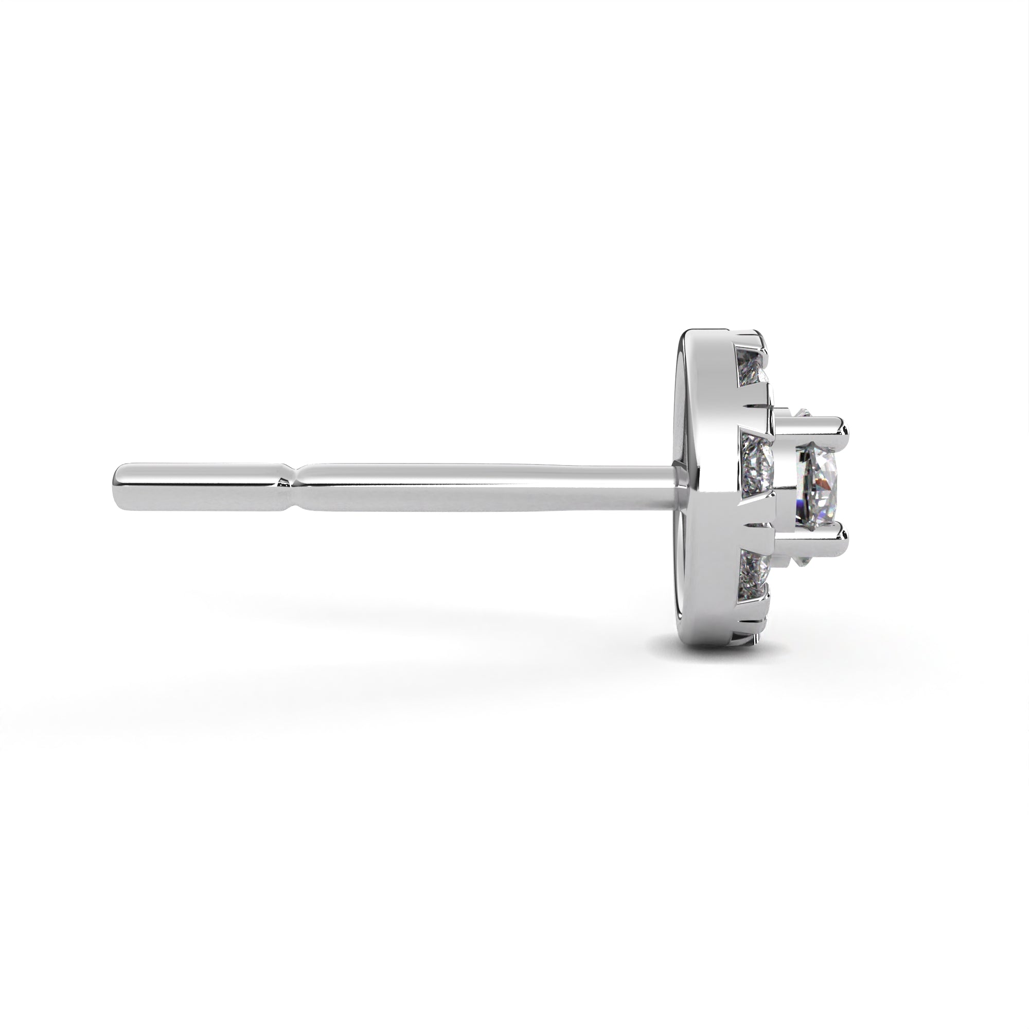 Mystic Glam Diamond Stud Earrings In 925 Silver