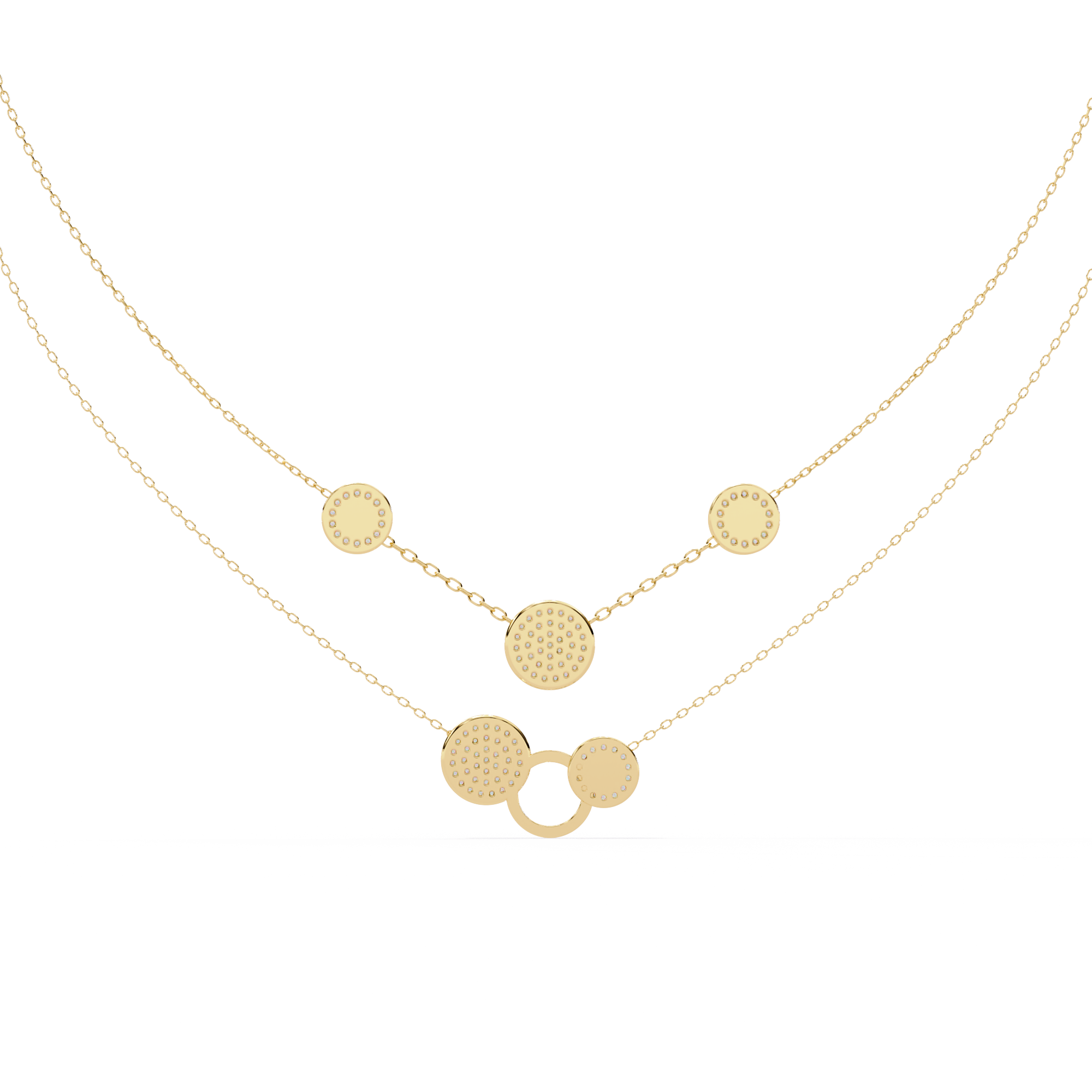 Contemporary Lab Created Diamond Pendant (With Chain)