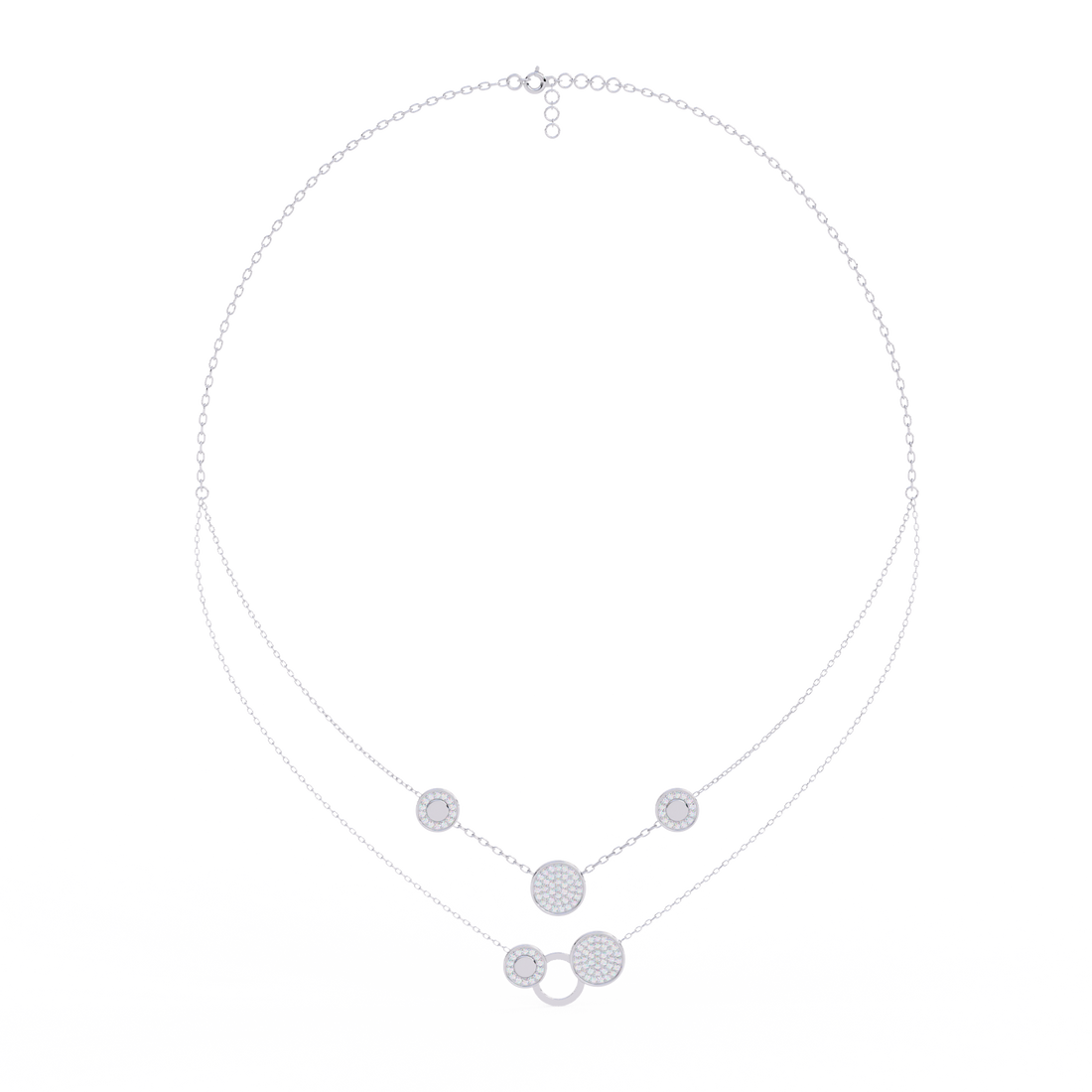 Contemporary Lab Created Diamond Pendant (With Chain)