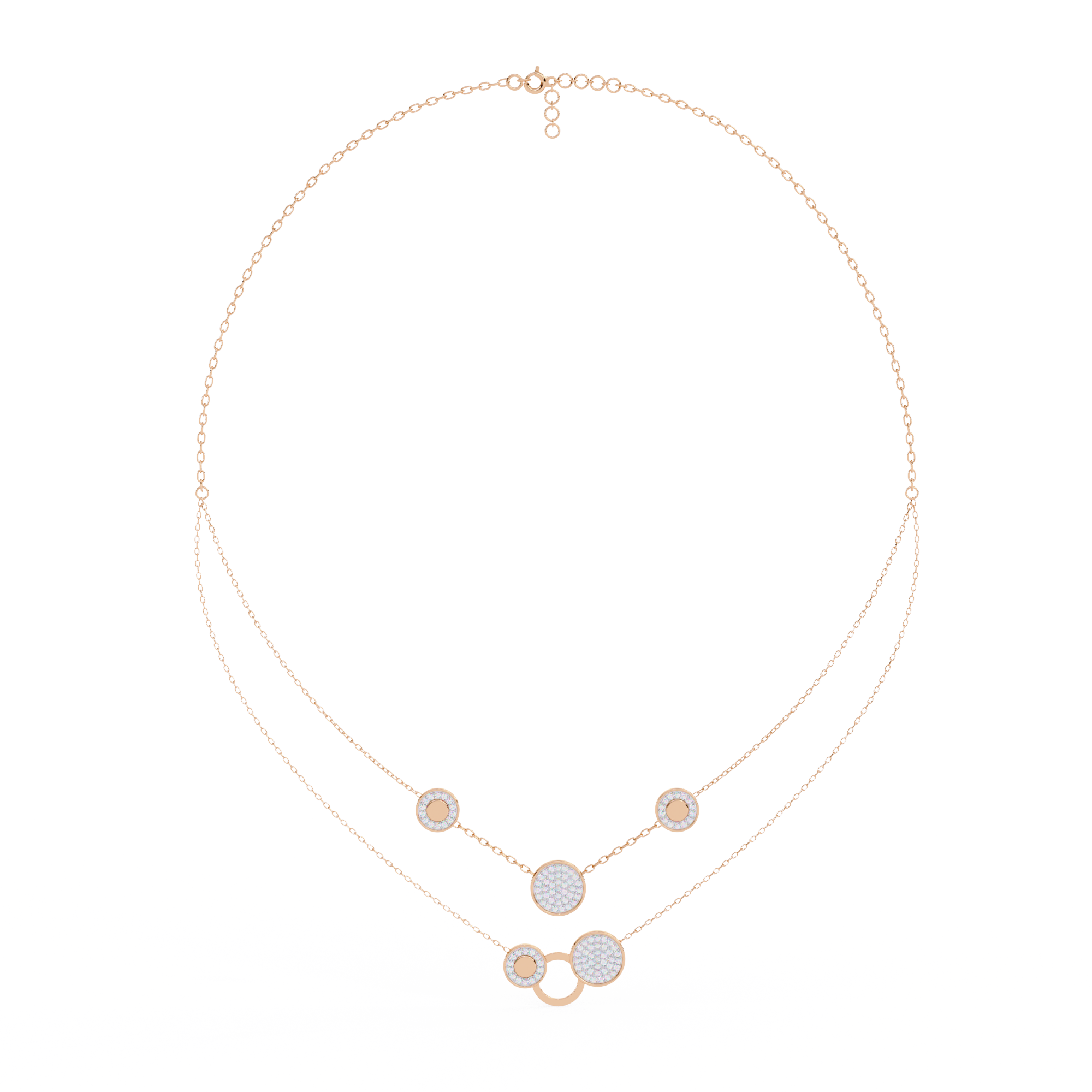 Contemporary Lab Created Diamond Pendant (With Chain)