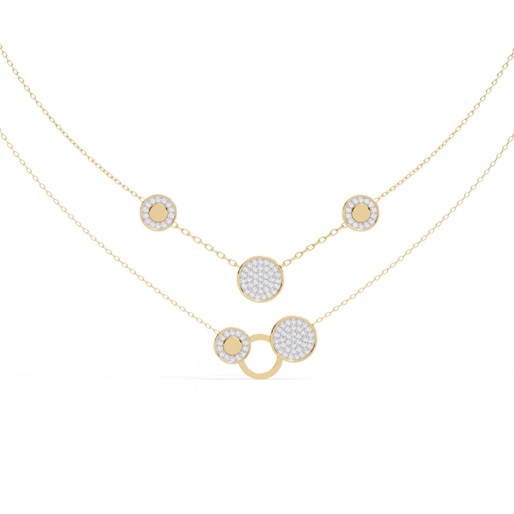 Contemporary Lab Created Diamond Pendant (With Chain)