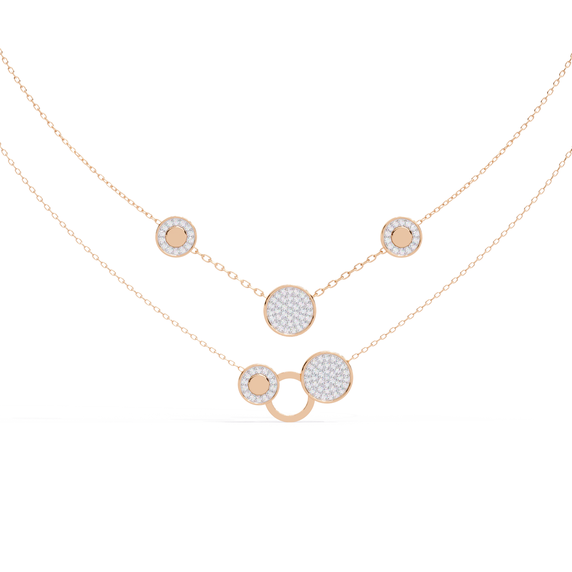 Contemporary Lab Created Diamond Pendant (With Chain)