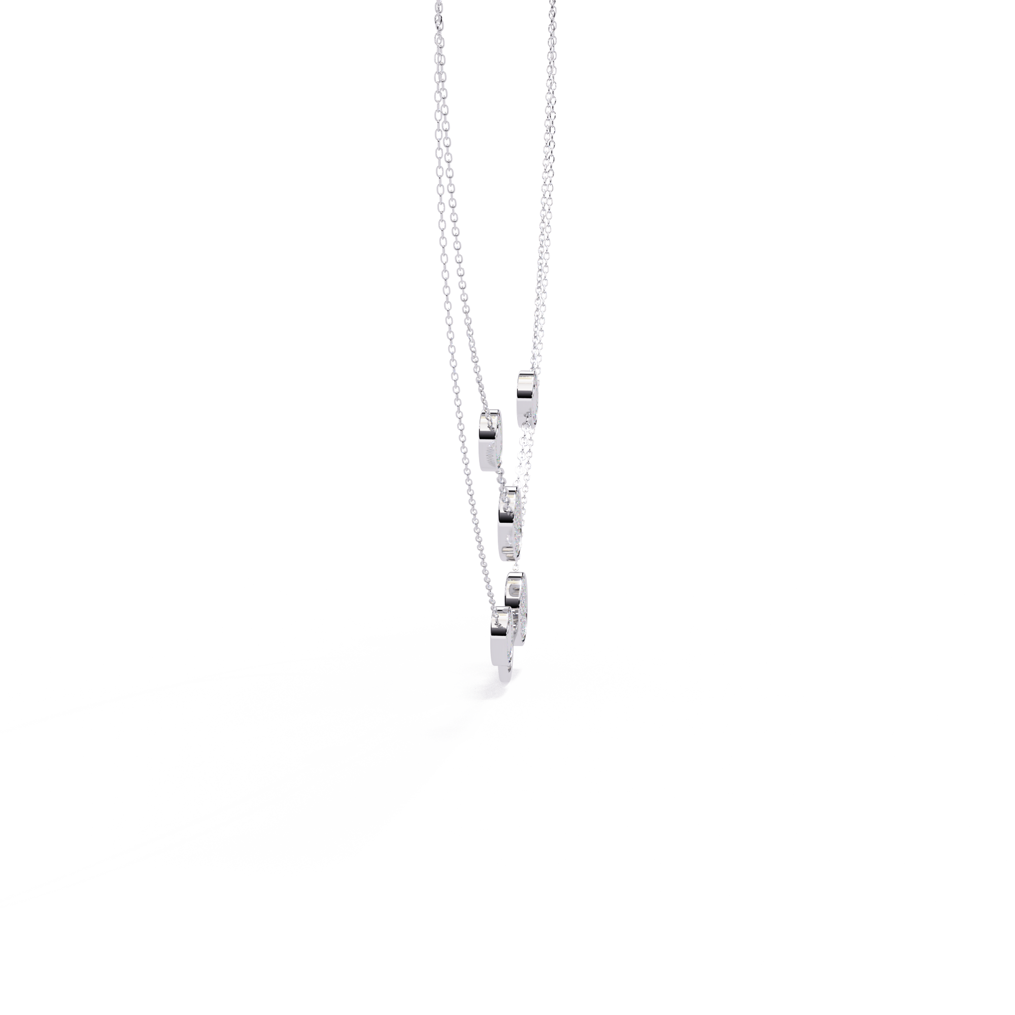 Contemporary Lab Created Diamond Pendant (With Chain)