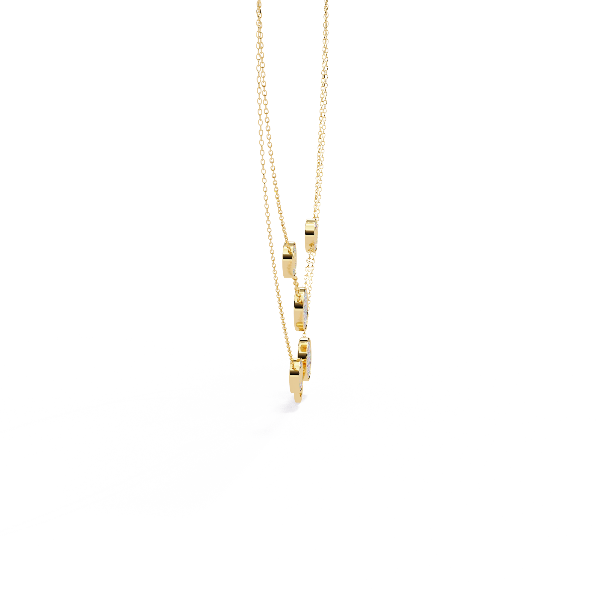 Contemporary Lab Created Diamond Pendant (With Chain)
