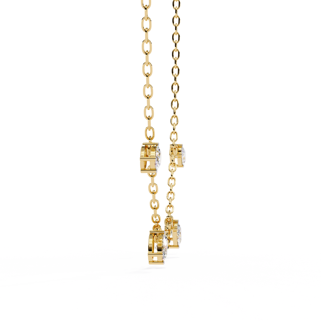 Dainty Lab Grown Diamond Necklace – Modern Vibe Style with Chain