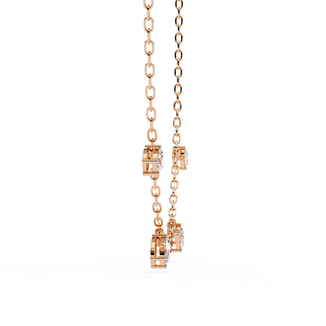 Dainty Lab Grown Diamond Necklace – Modern Vibe Style with Chain