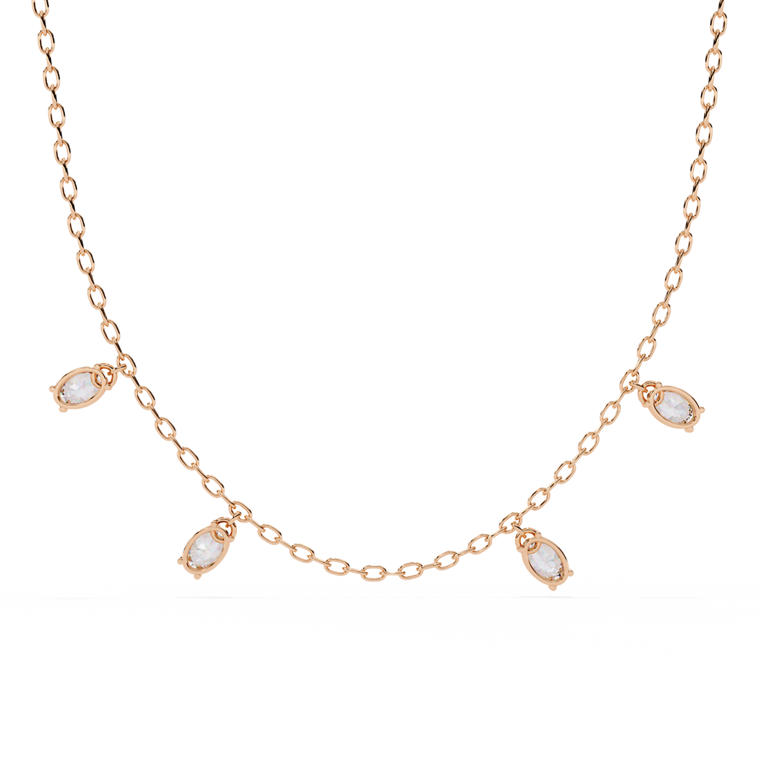 Dainty Lab Grown Diamond Necklace – Modern Vibe Style with Chain