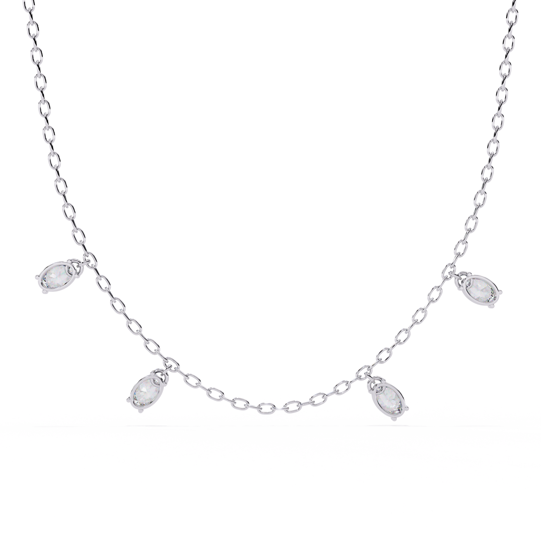 Dainty Lab Grown Diamond Necklace – Modern Vibe Style with Chain