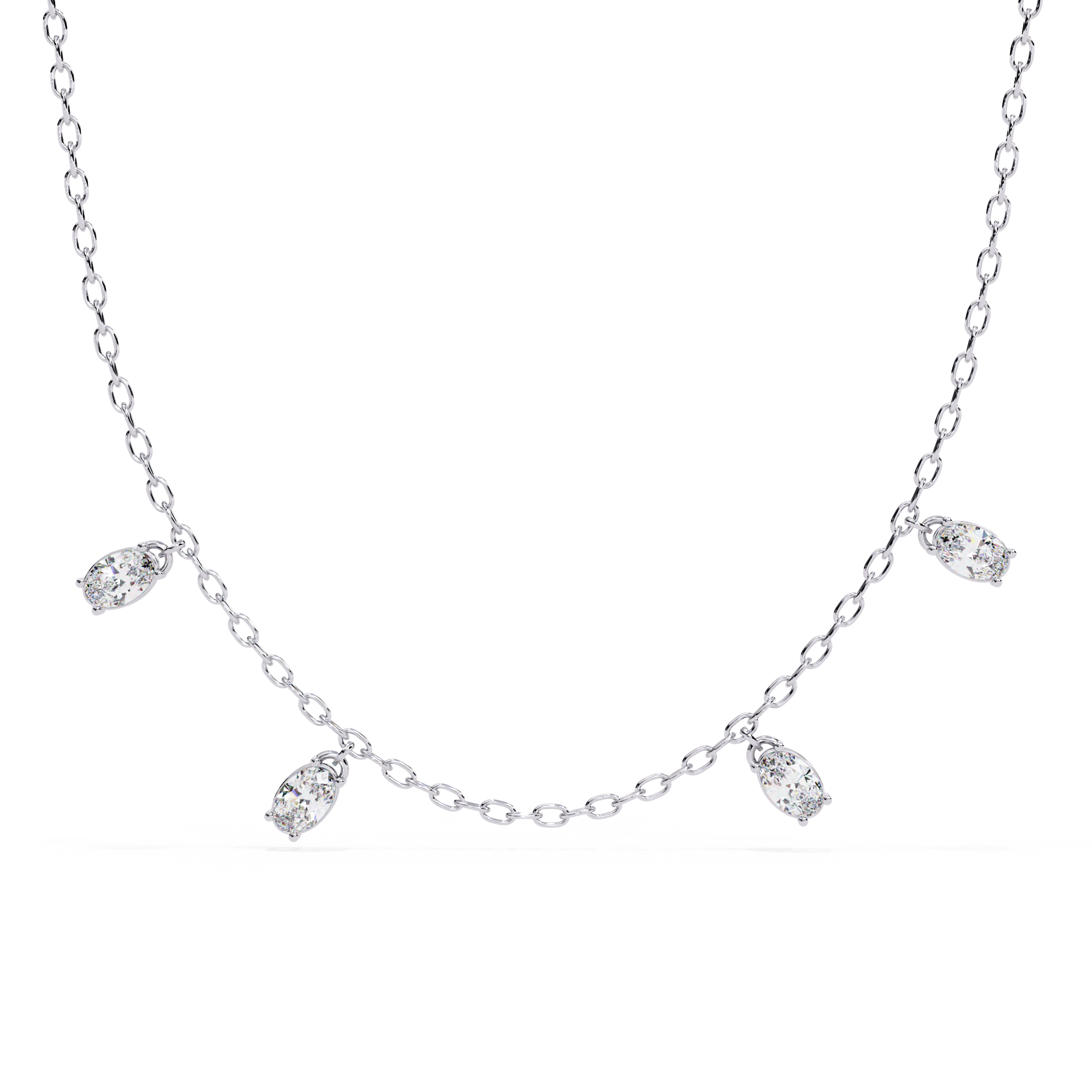 Dainty Lab Grown Diamond Necklace – Modern Vibe Style with Chain