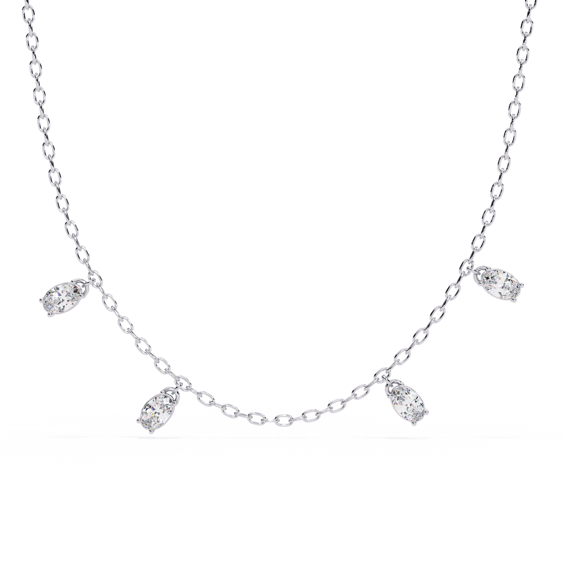 Dainty Lab Grown Diamond Necklace – Modern Vibe Style with Chain