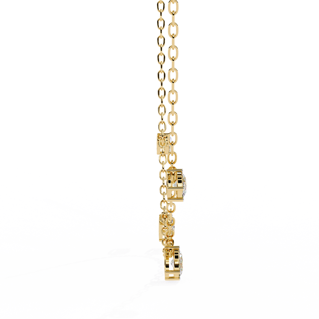 Dainty Lab Grown Diamond Necklace – Modern Vibe Style with Chain