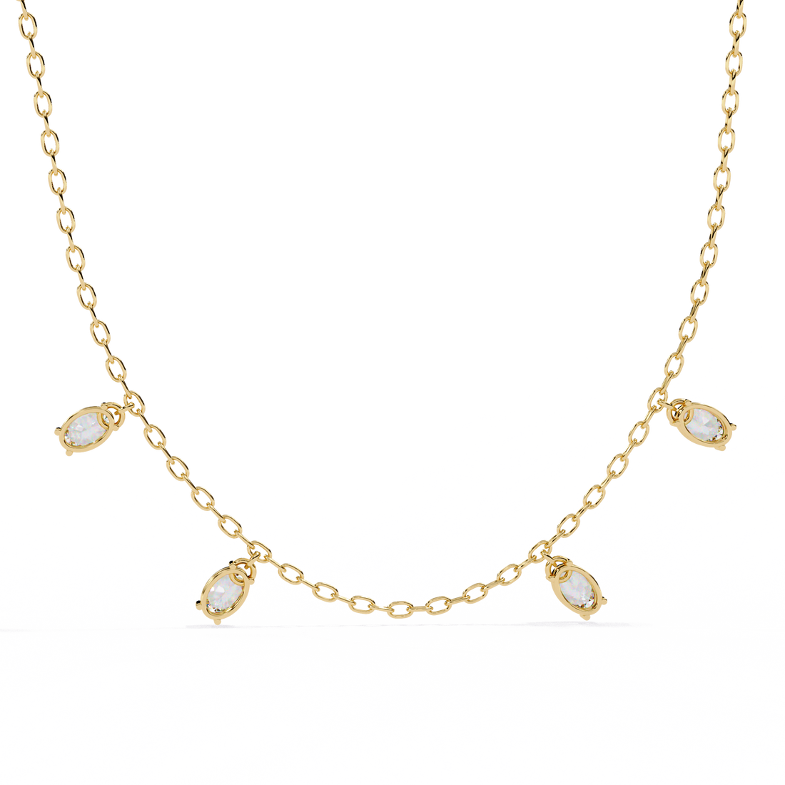 Dainty Lab Grown Diamond Necklace – Modern Vibe Style with Chain