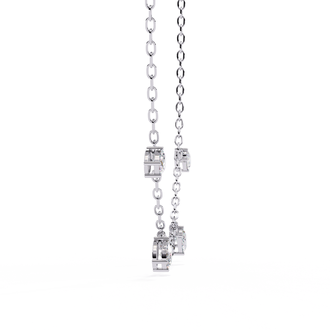 Dainty Lab Grown Diamond Necklace – Modern Vibe Style with Chain