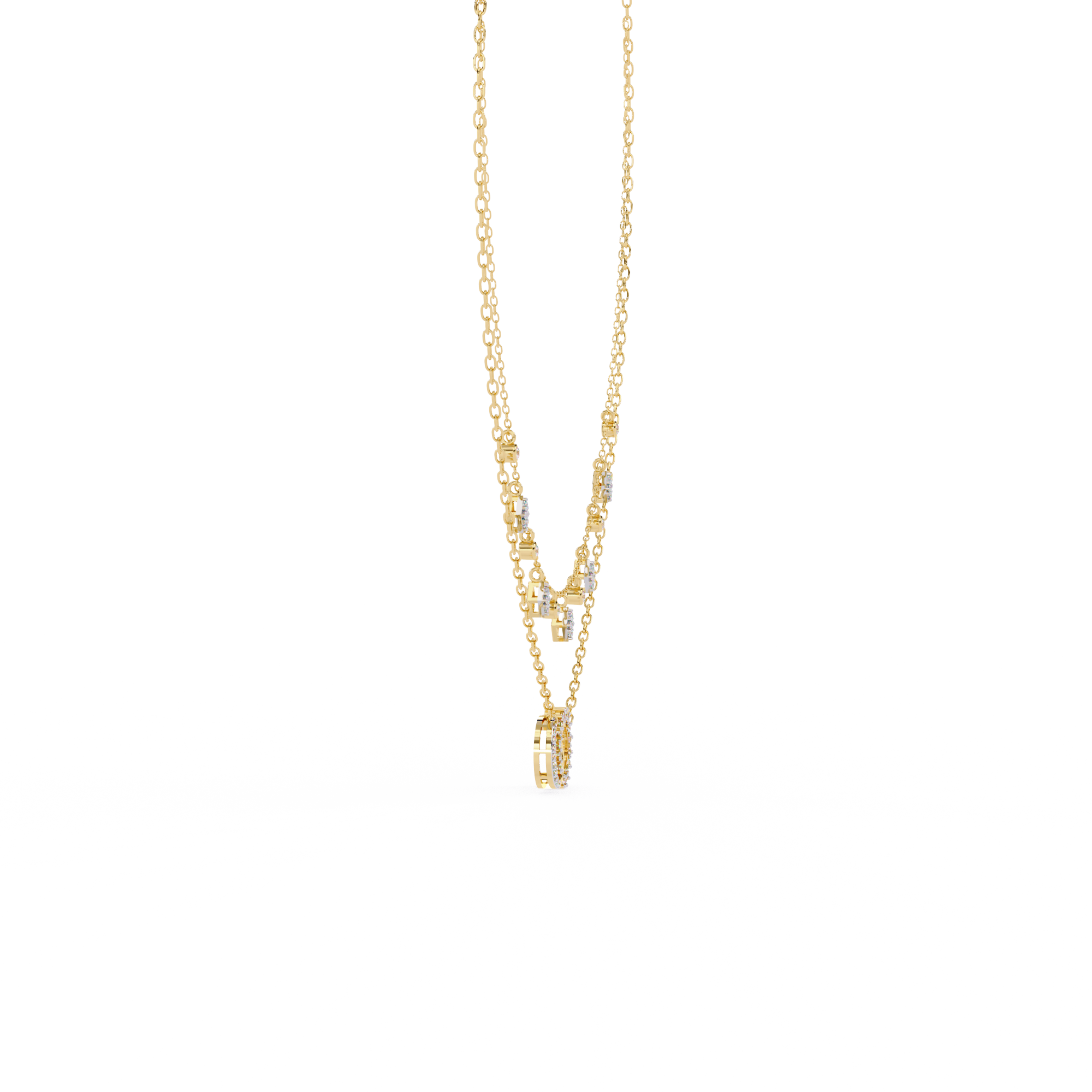Sleek & Stylish Lab Grown Diamond Pendant (With Chain)