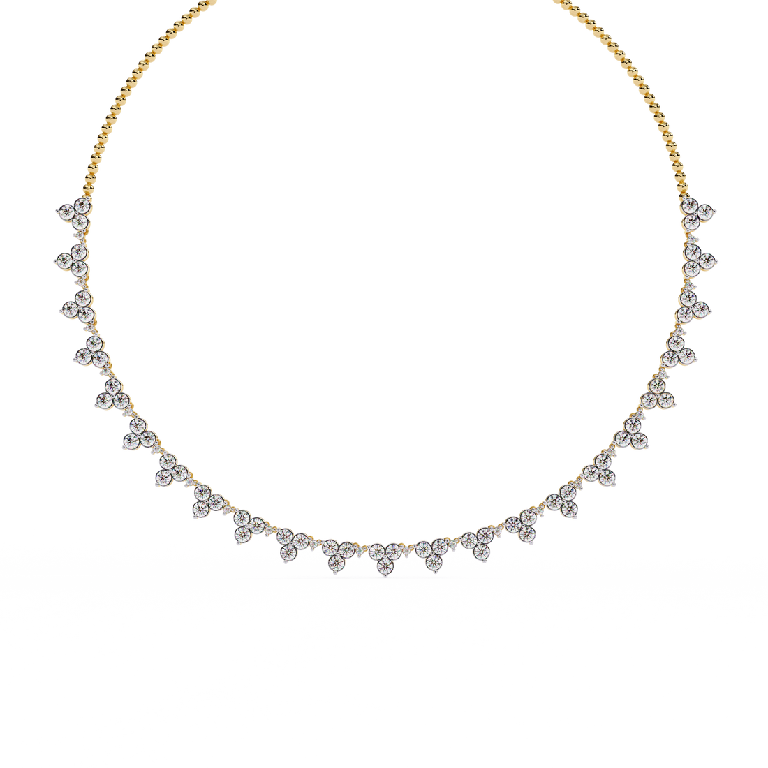 Elegant Cluster Lab Grown Diamond Necklace