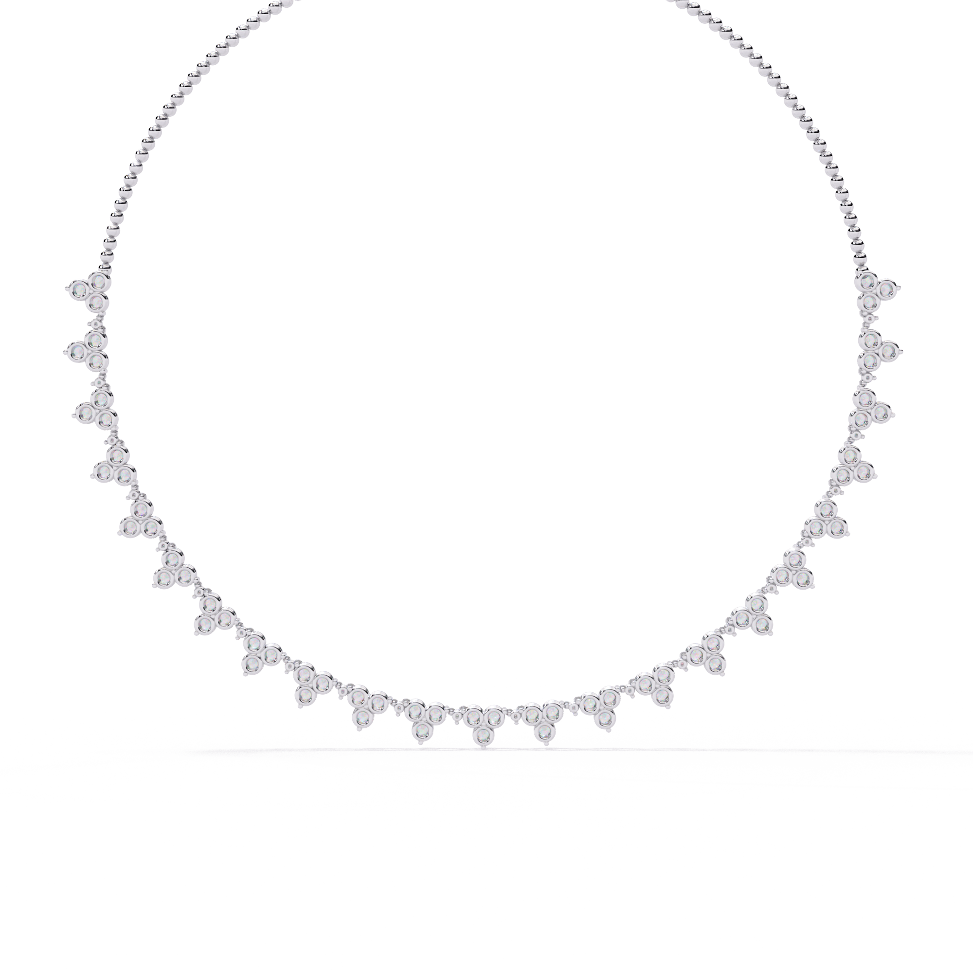 Elegant Cluster Lab Grown Diamond Necklace