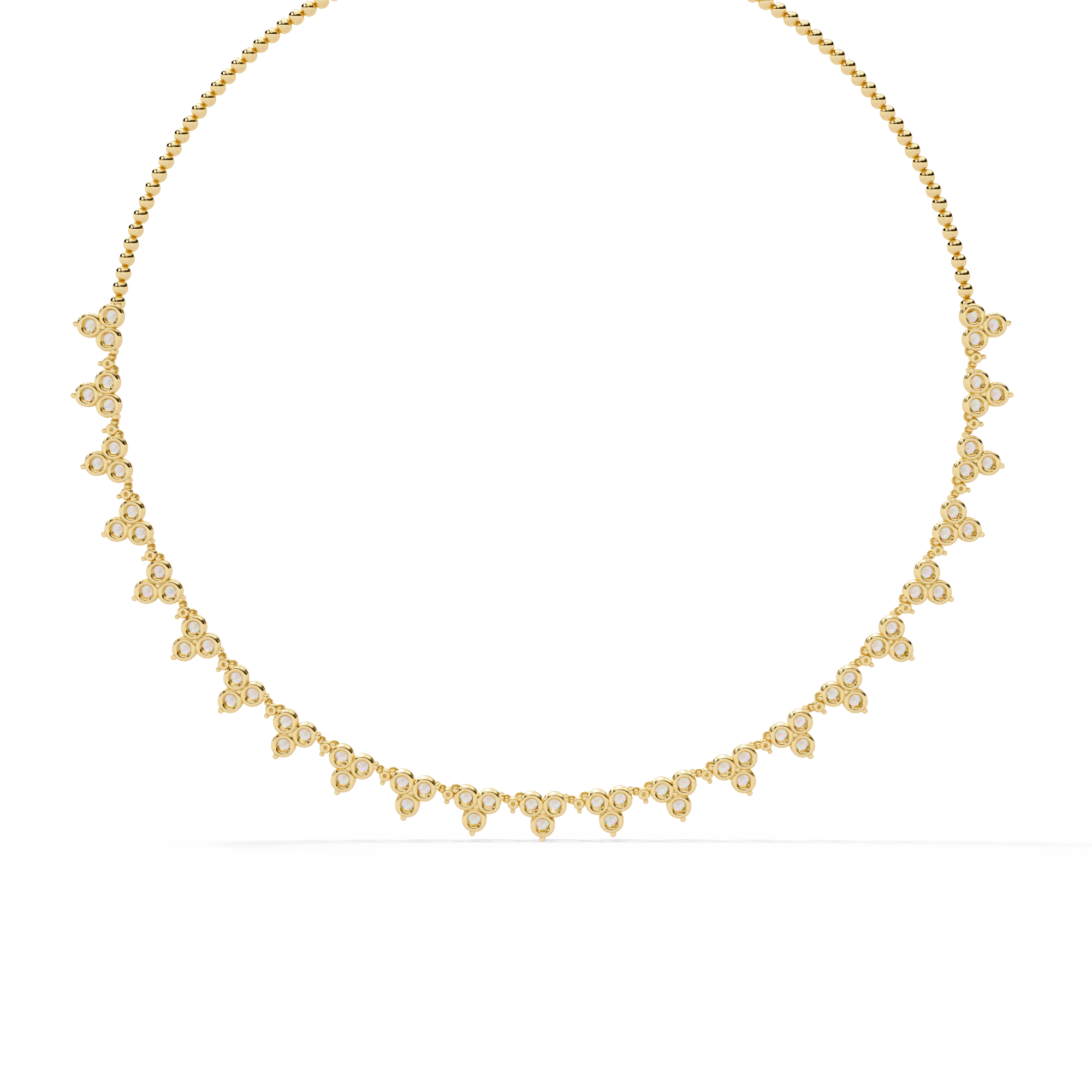 Elegant Cluster Lab Grown Diamond Necklace