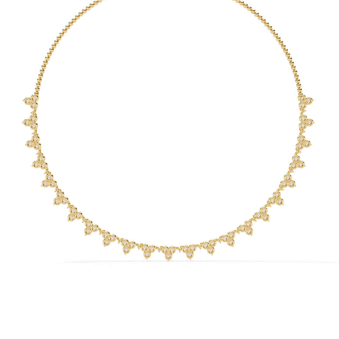 Elegant Cluster Lab Grown Diamond Necklace