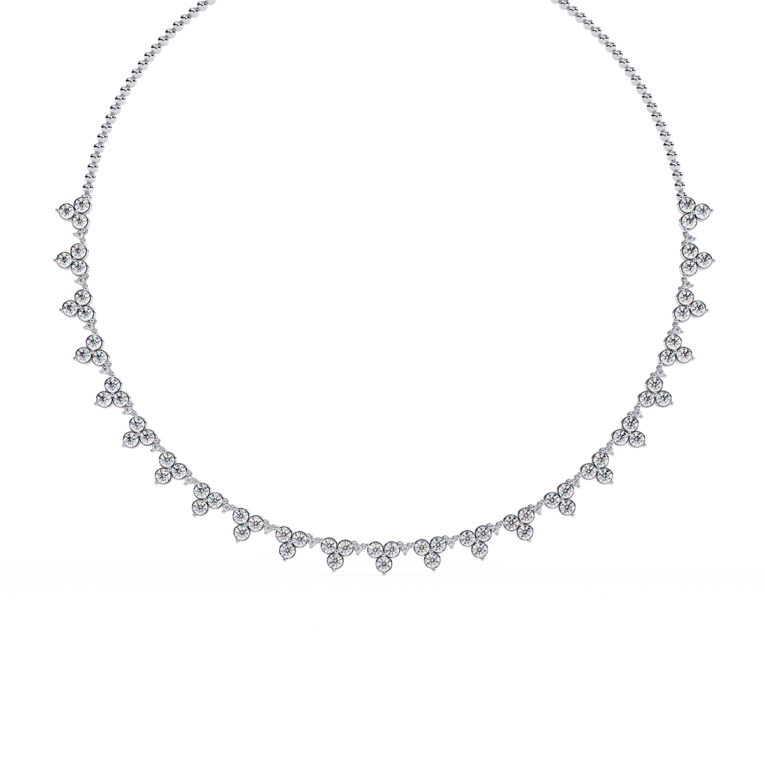 Elegant Cluster Lab Grown Diamond Necklace