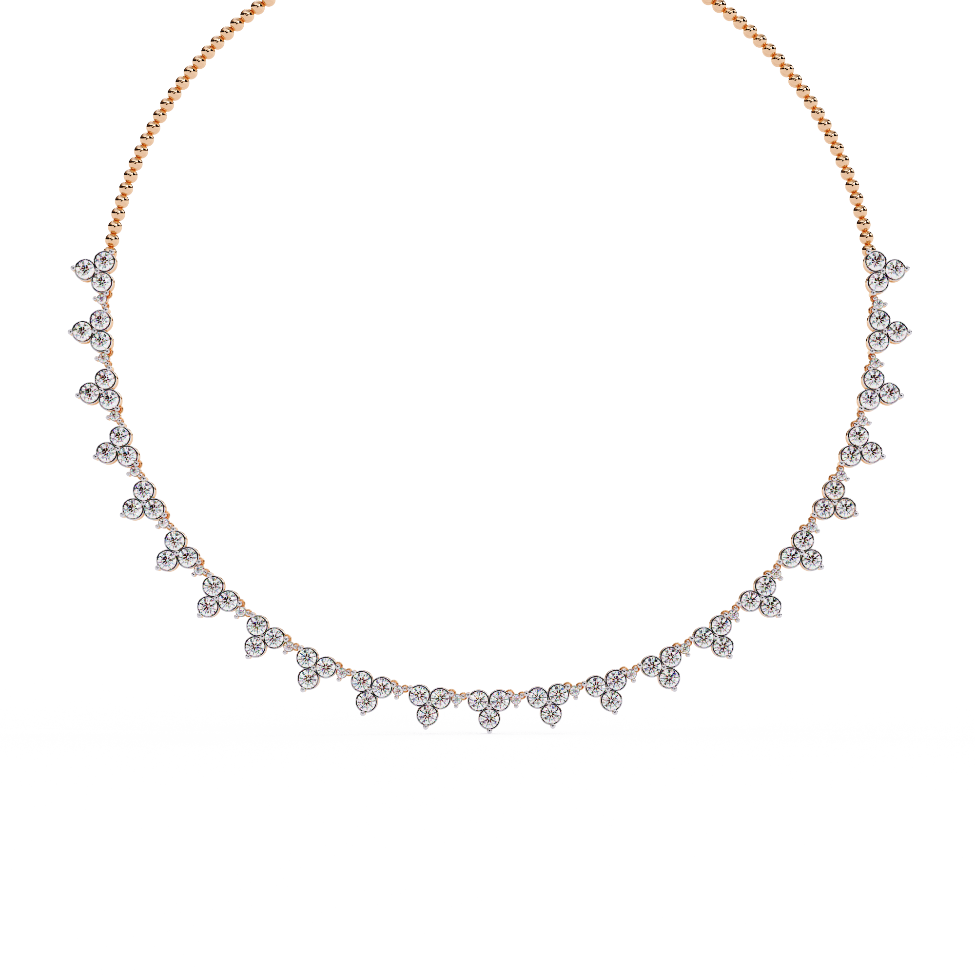 Elegant Cluster Lab Grown Diamond Necklace
