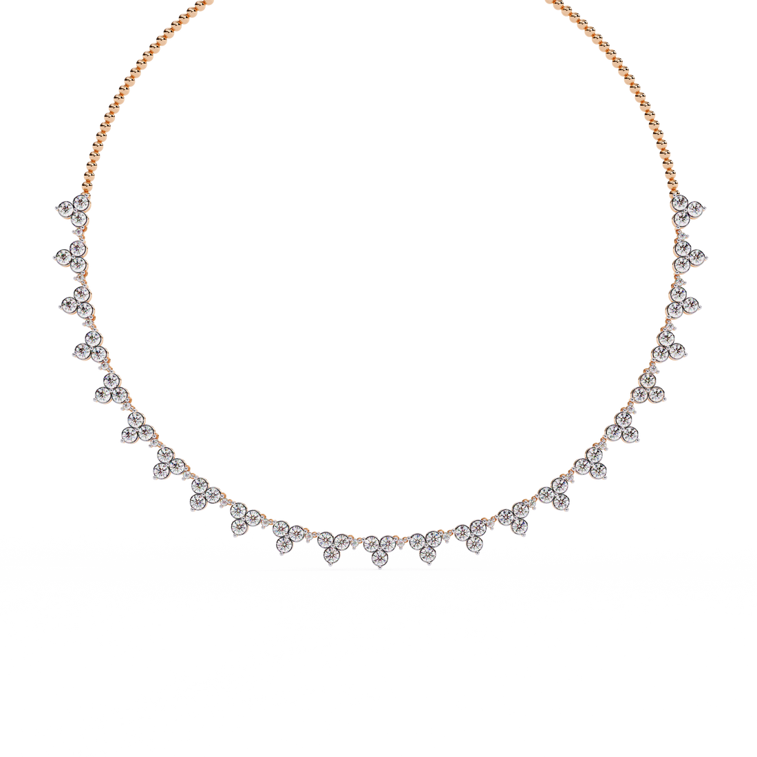 Elegant Cluster Lab Grown Diamond Necklace
