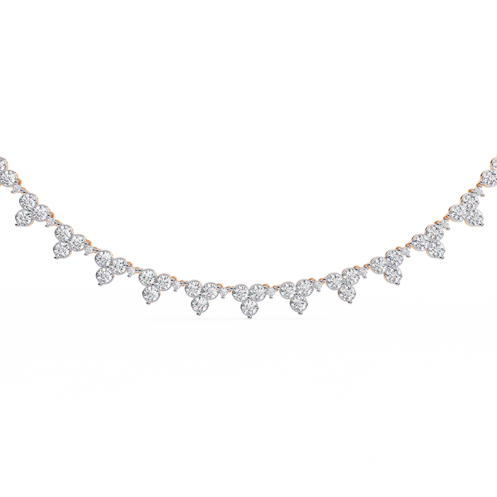 Elegant Cluster Lab Grown Diamond Necklace