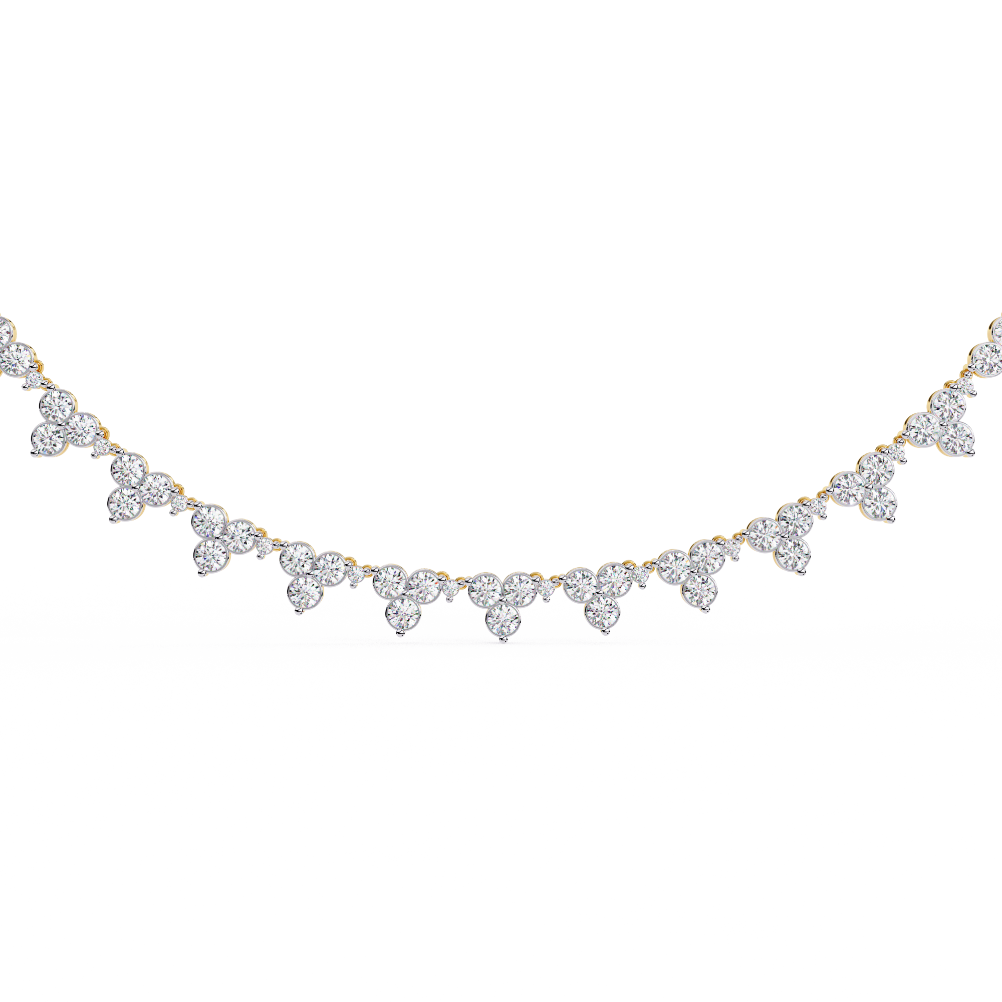 Elegant Cluster Lab Grown Diamond Necklace