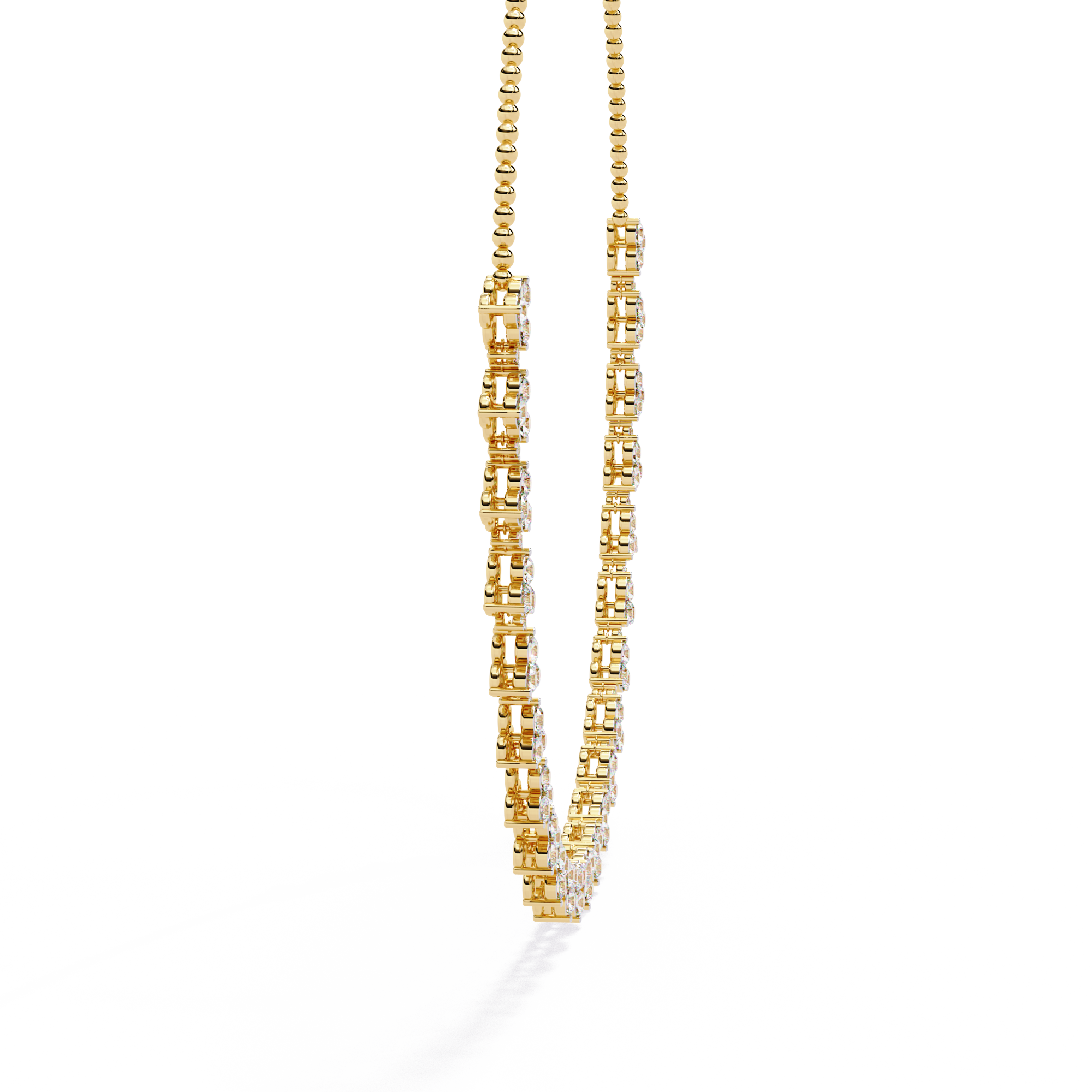 Elegant Cluster Lab Grown Diamond Necklace