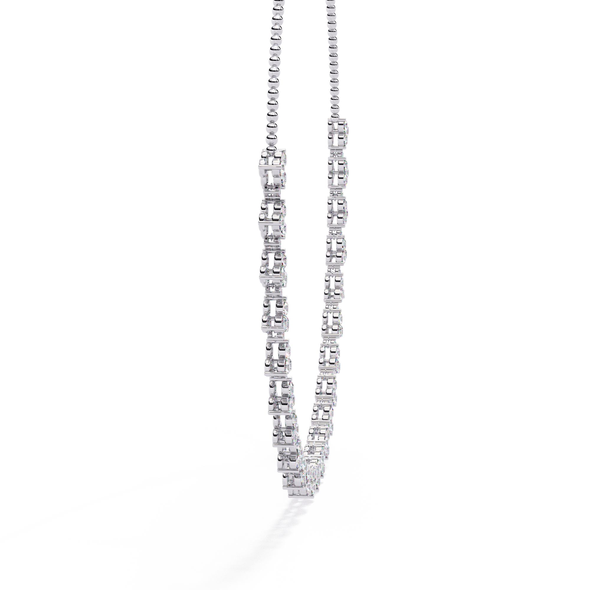 Elegant Cluster Lab Grown Diamond Necklace