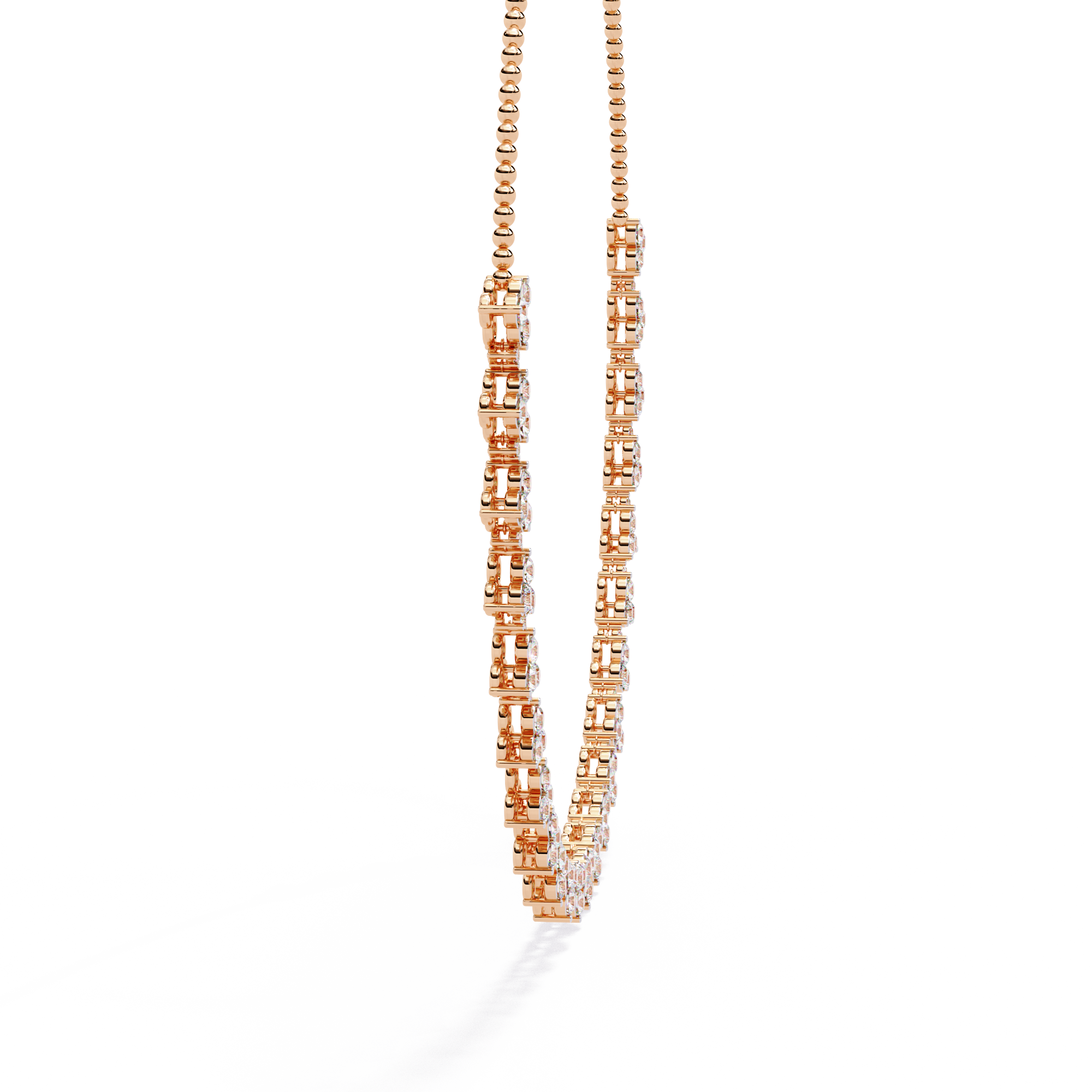 Elegant Cluster Lab Grown Diamond Necklace