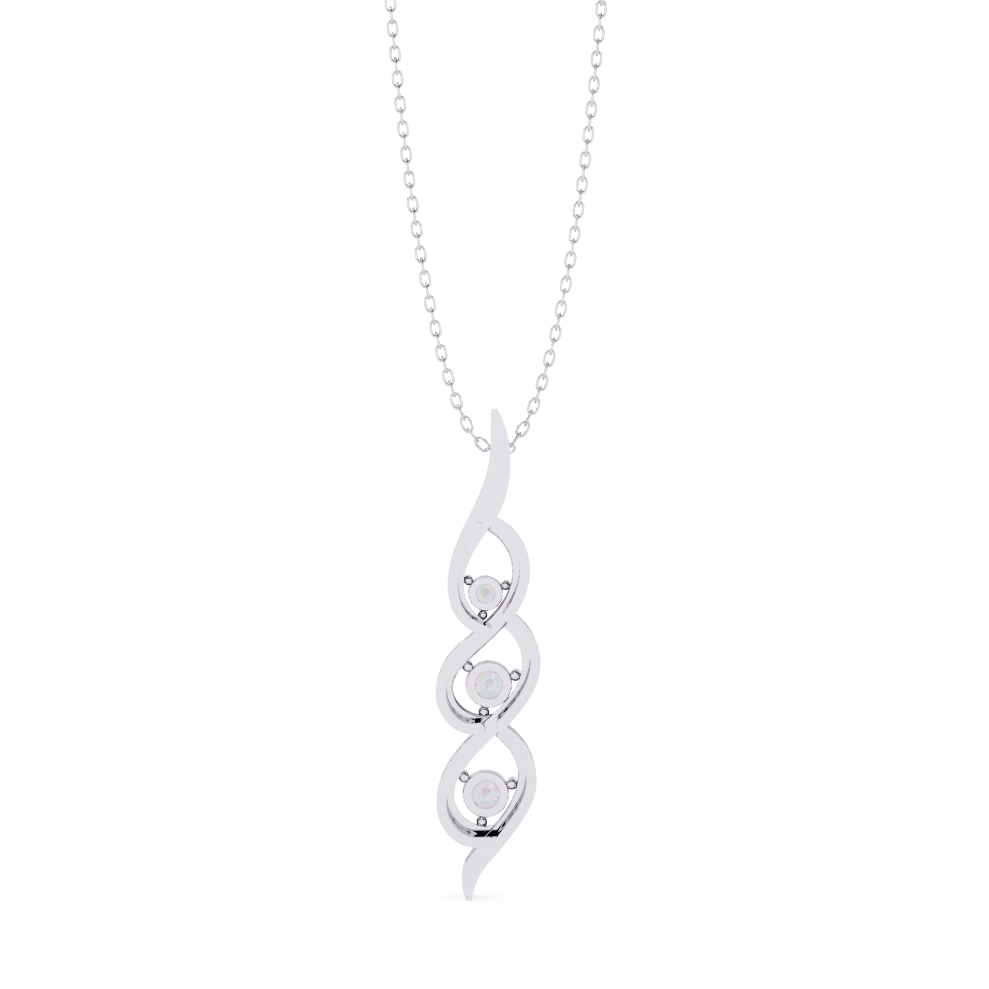 Lab grown Infinity Twist Diamond Pendant