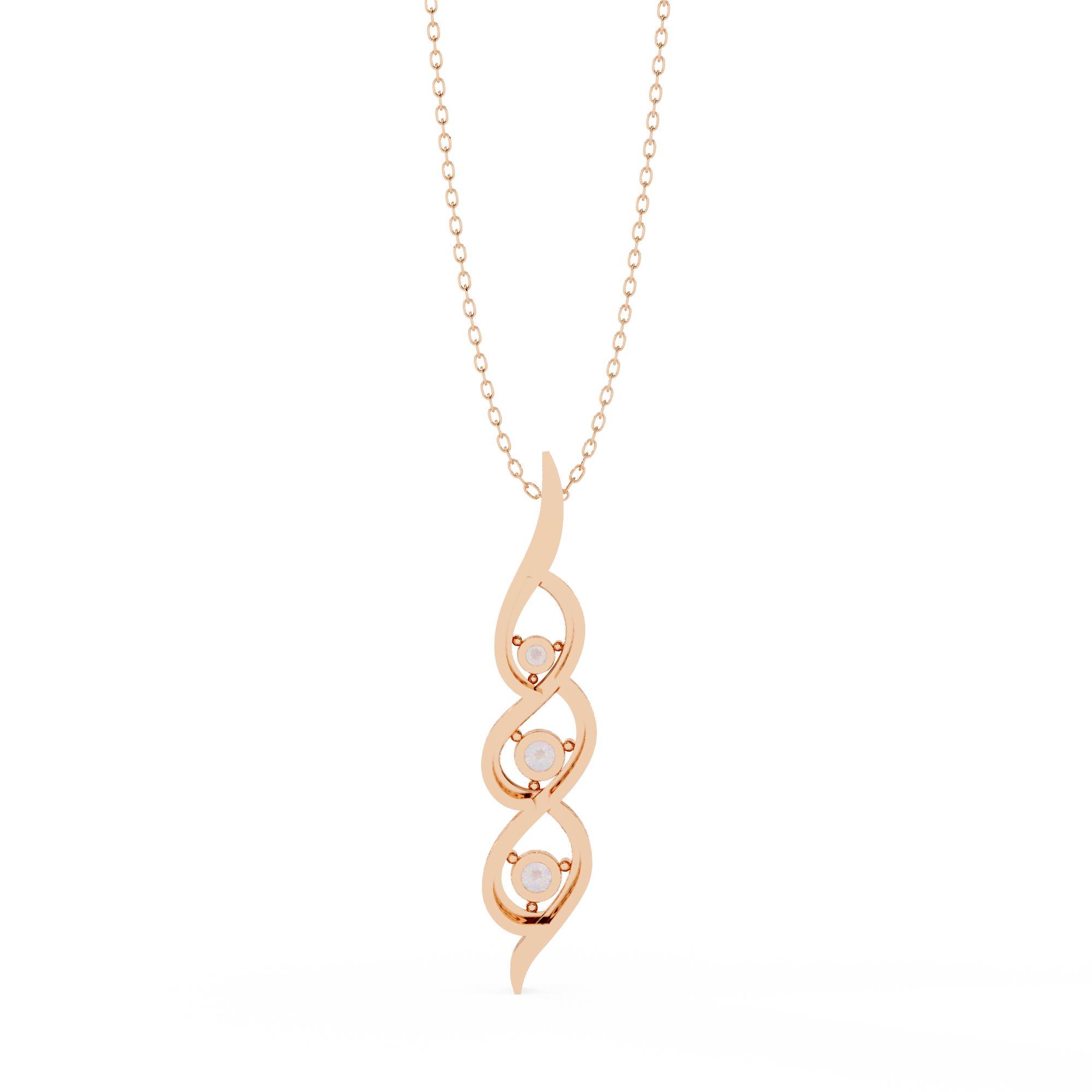 Lab grown Infinity Twist Diamond Pendant