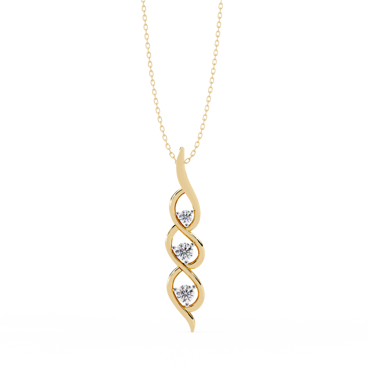 Lab grown Infinity Twist Diamond Pendant