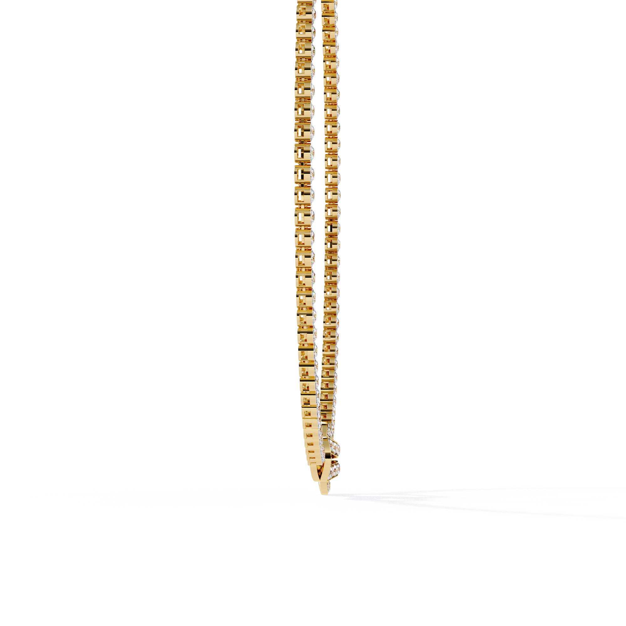 Statement Tennis Necklace – Lab Created Diamonds with Designer Lock