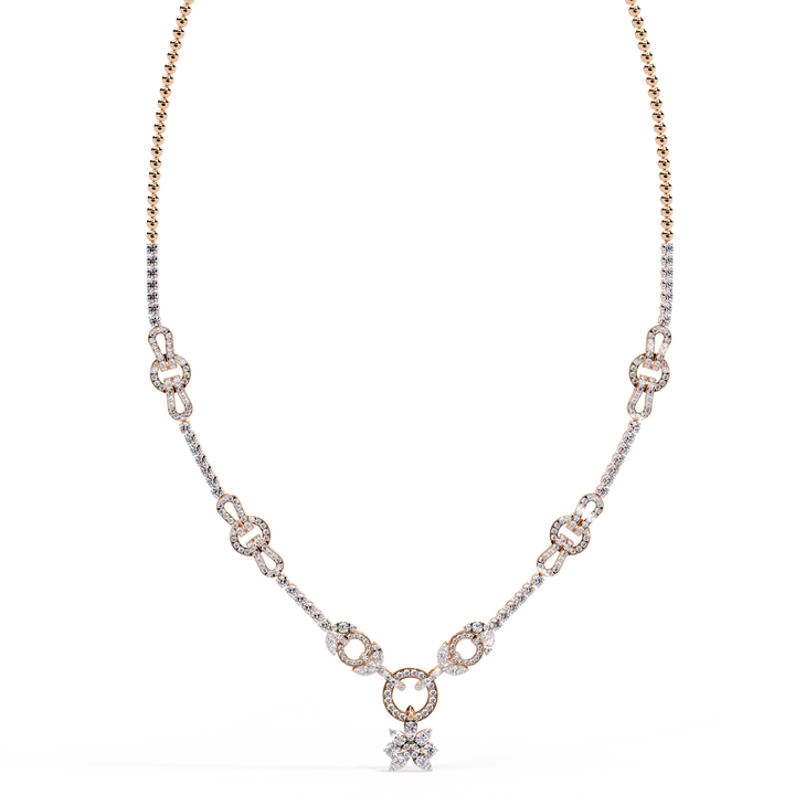 Interlinked Circle Lab Grown Diamond Necklace