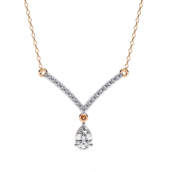 Pear Cut Drop Pendant Necklace – Lab Grown Diamonds
