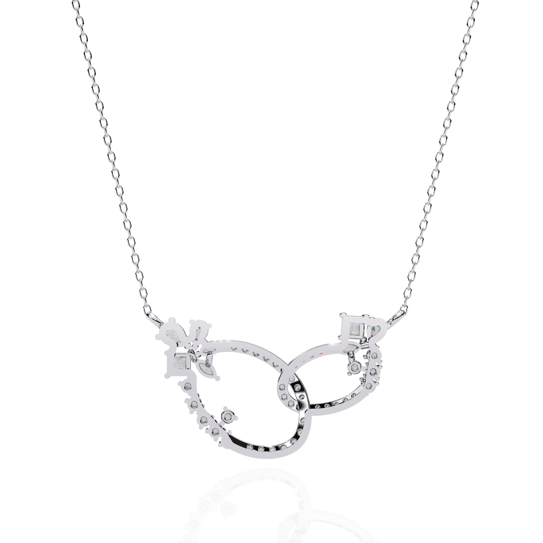 Stuck Together Diamond Pendant (With Chain)