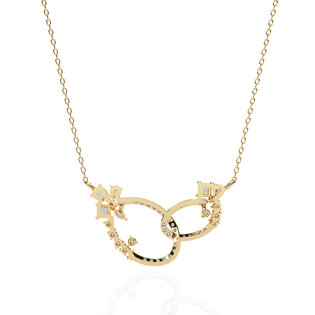 Stuck Together Diamond Pendant (With Chain)