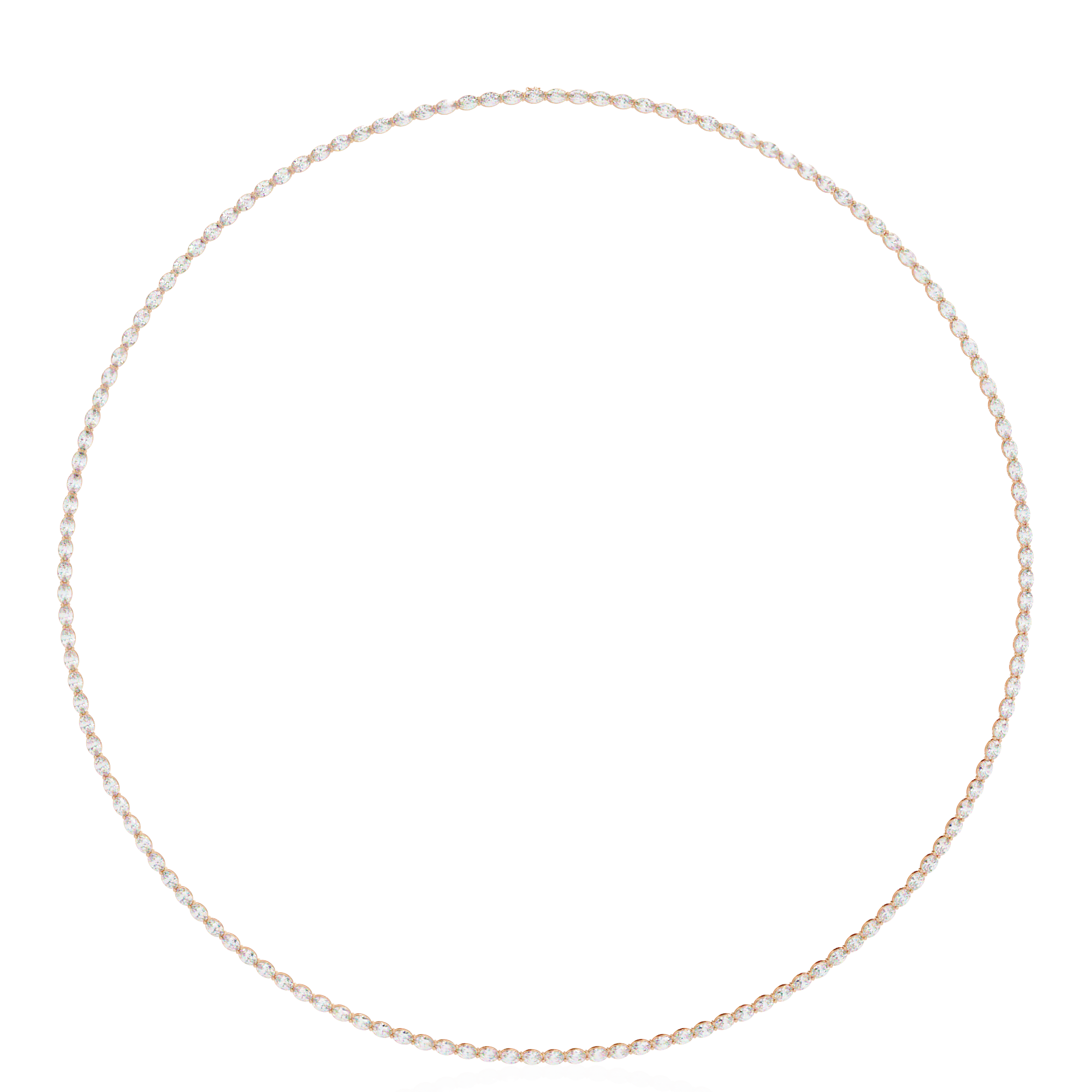Oval Cut Lab Grown Diamond Necklace