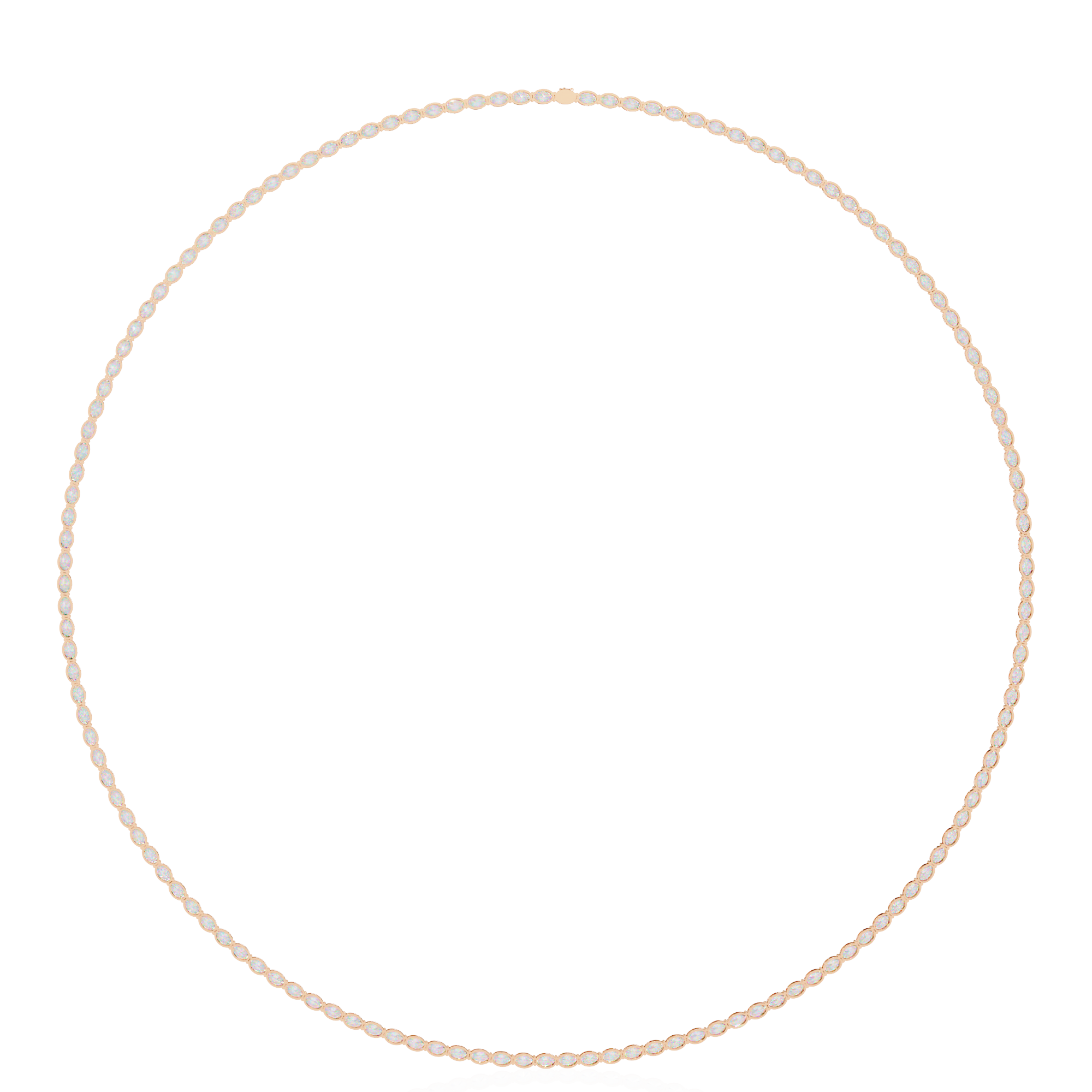 Oval Cut Lab Grown Diamond Necklace