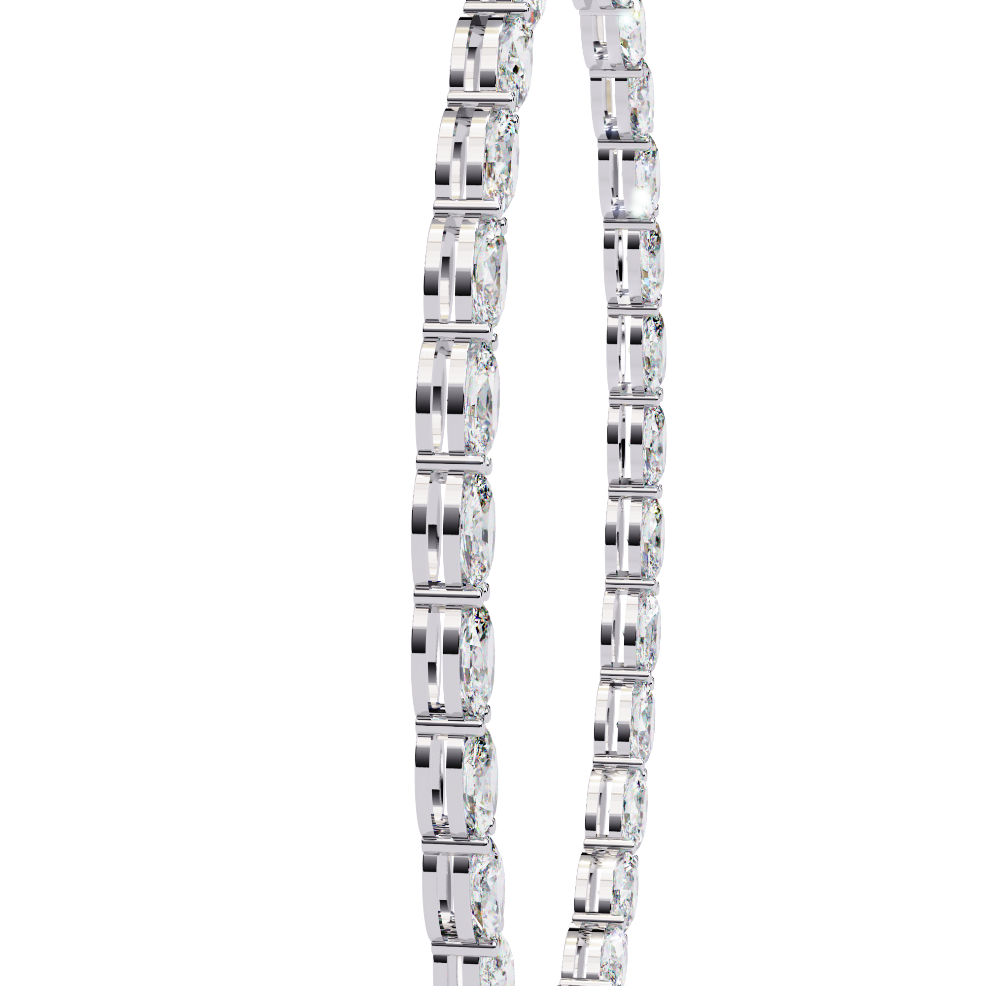 Oval Cut Lab Grown Diamond Necklace