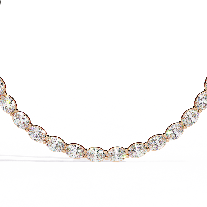 Oval Cut Lab Grown Diamond Necklace