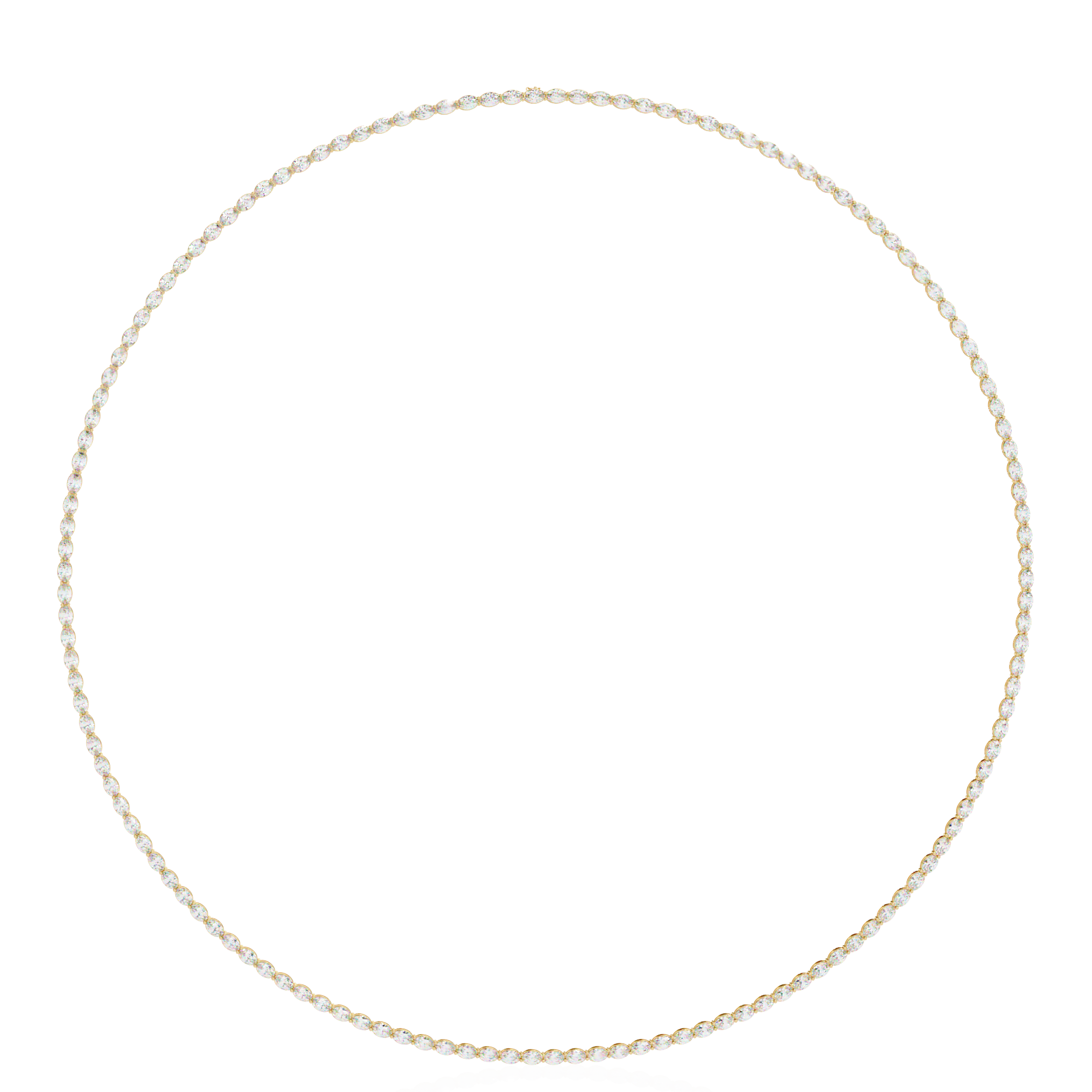 Oval Cut Lab Grown Diamond Necklace