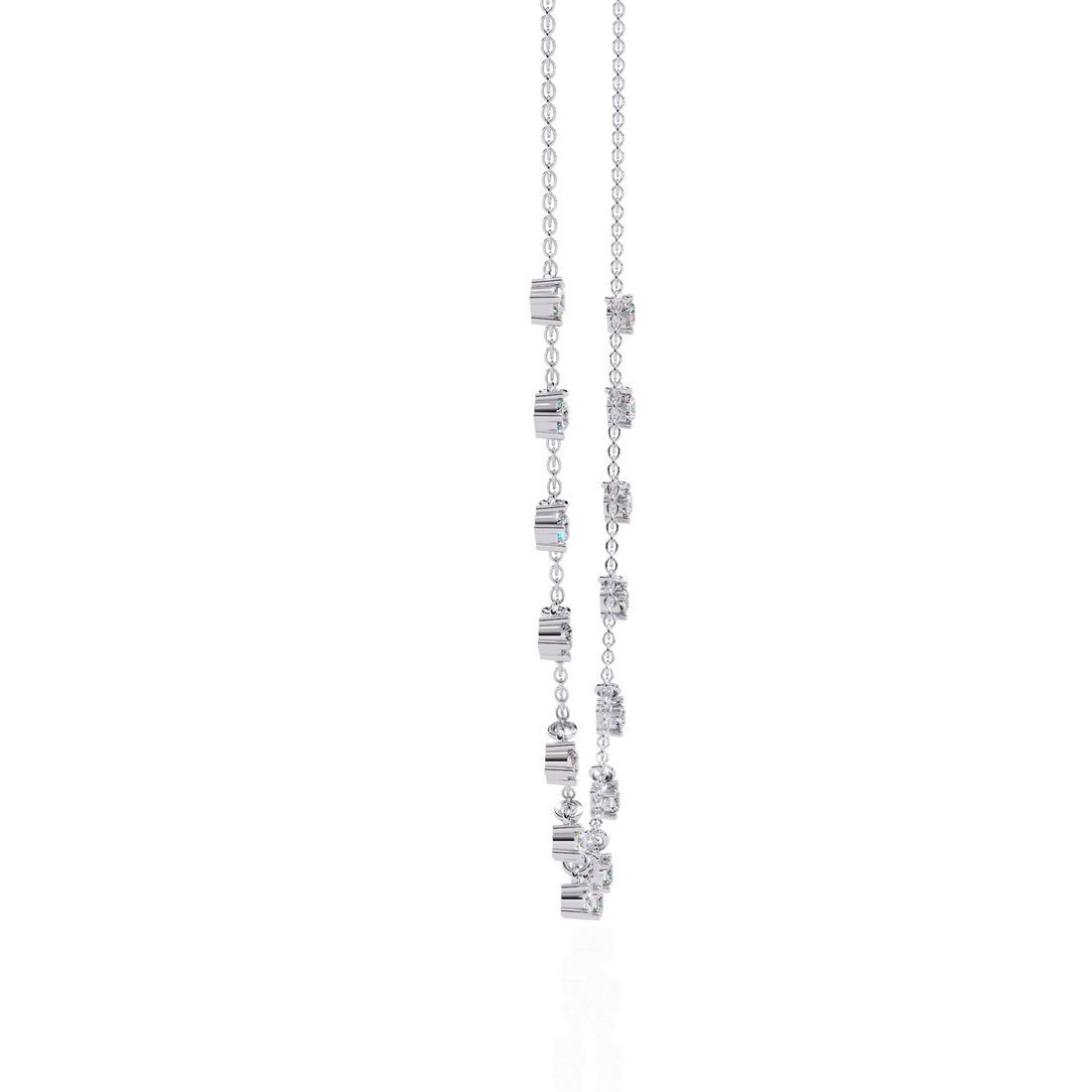 Golded Thread Lab Grown Diamond Necklace